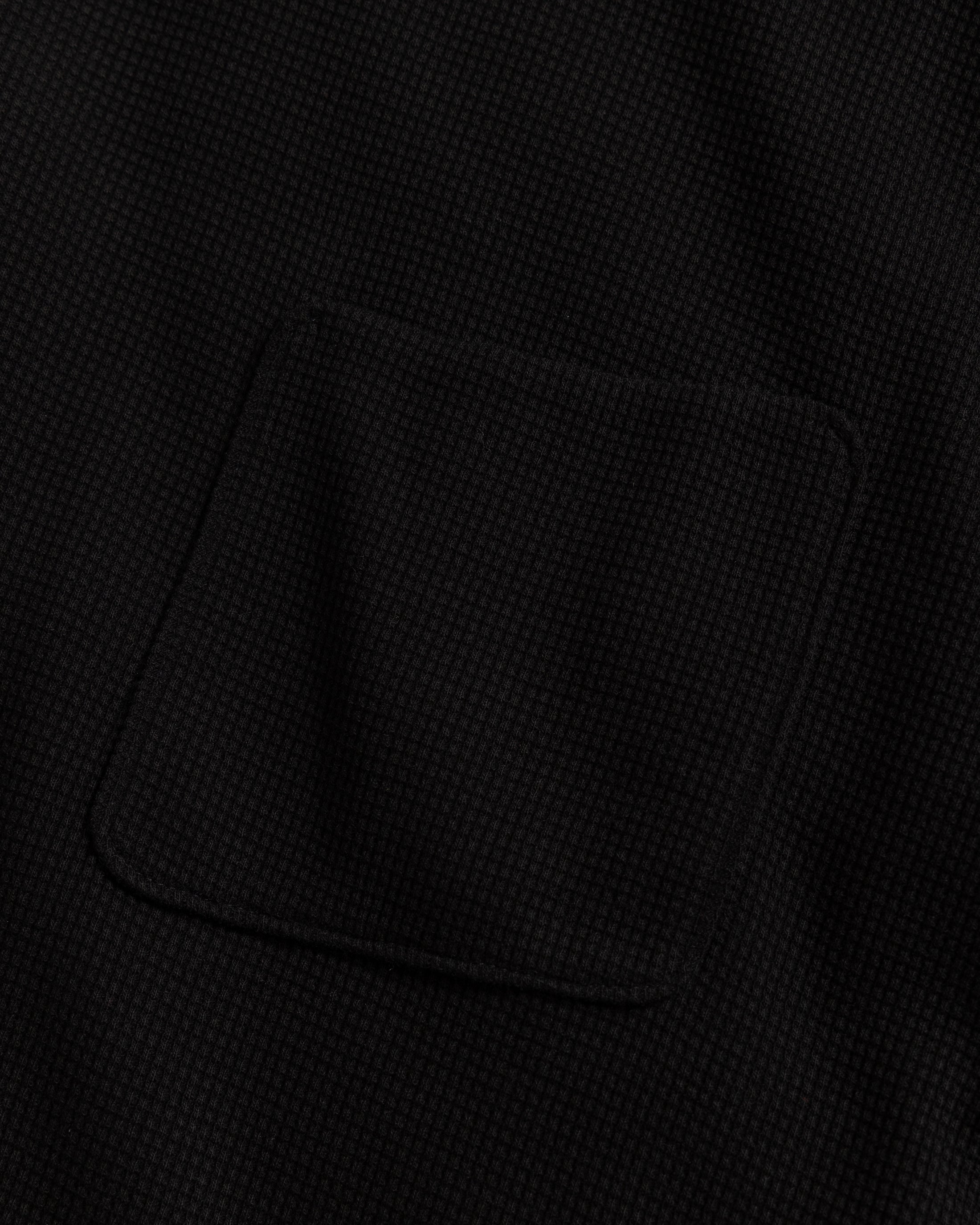 HIROCK LTE HALF SLEEVE CREWNECK - BLACK TECH COTTON LIGHTWEIGHT THERMAL