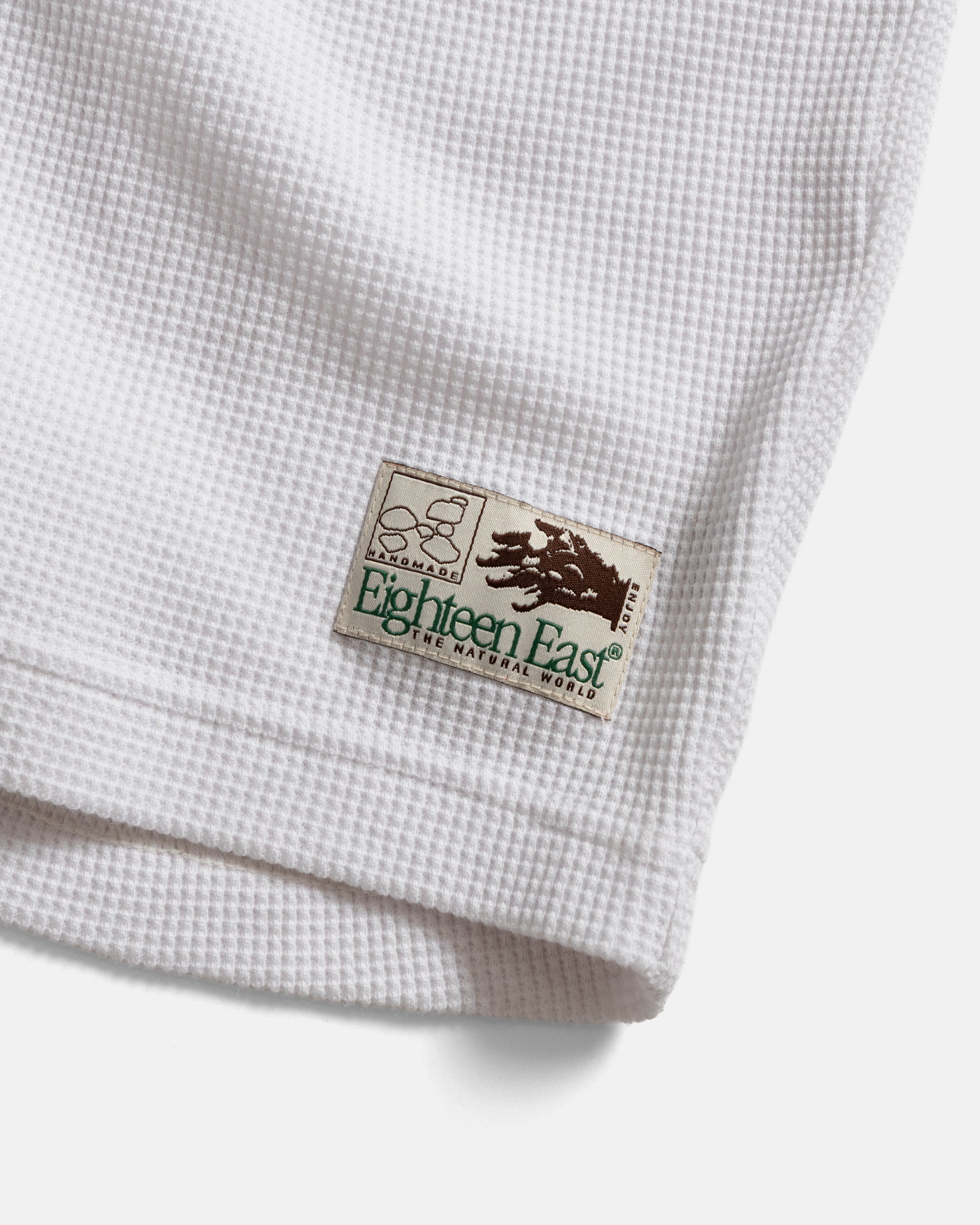 HIROCK LTE HALF SLEEVE CREWNECK - WHITE TECH COTTON LIGHTWEIGHT THERMAL