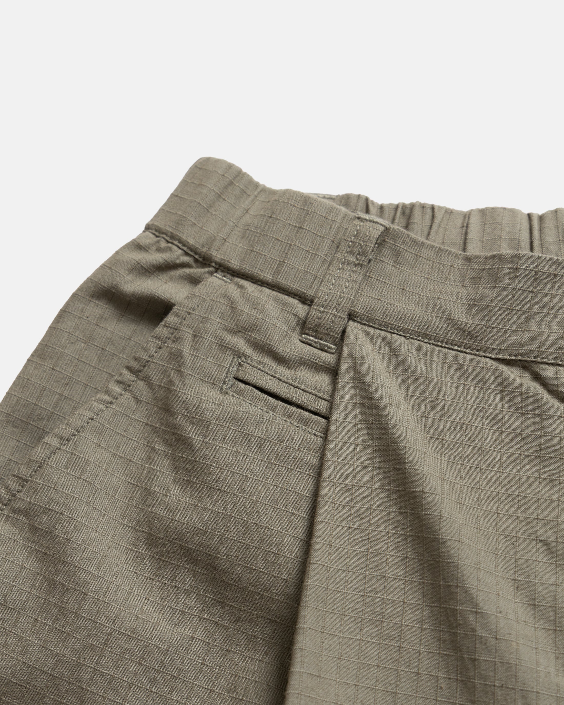 KELL PLEATED BIG PANT - DESTROYED SAGE COTTON RIPSTOP