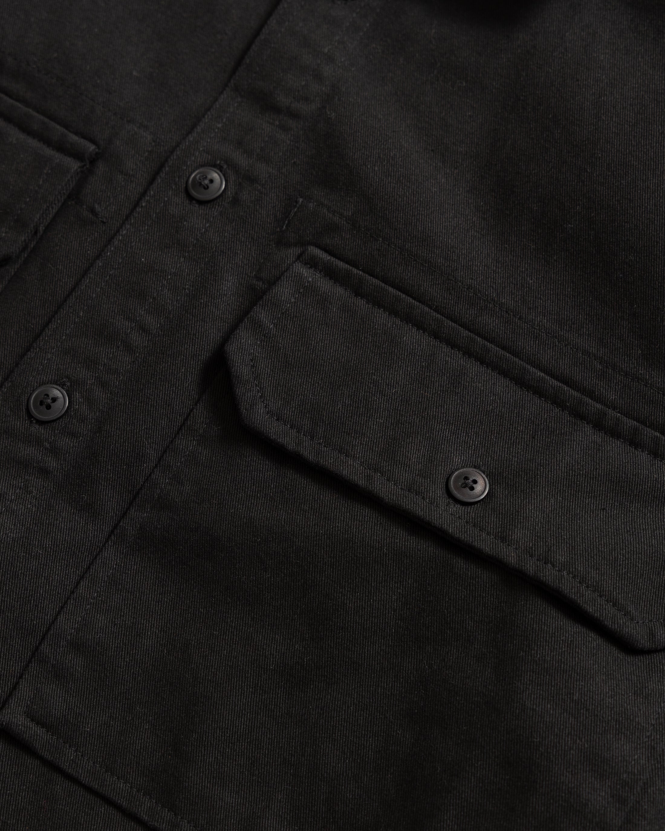 SHELTER SERVICE SHIRT - BLACK HOMEGROWN TWILL
