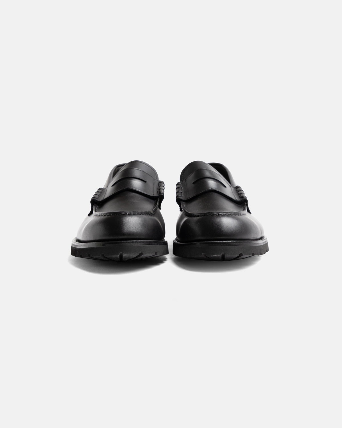 REGAL SHOE & CO. GORE-TEX BEEFROLL PENNY LOAFER - BLACK CALF LEATHER