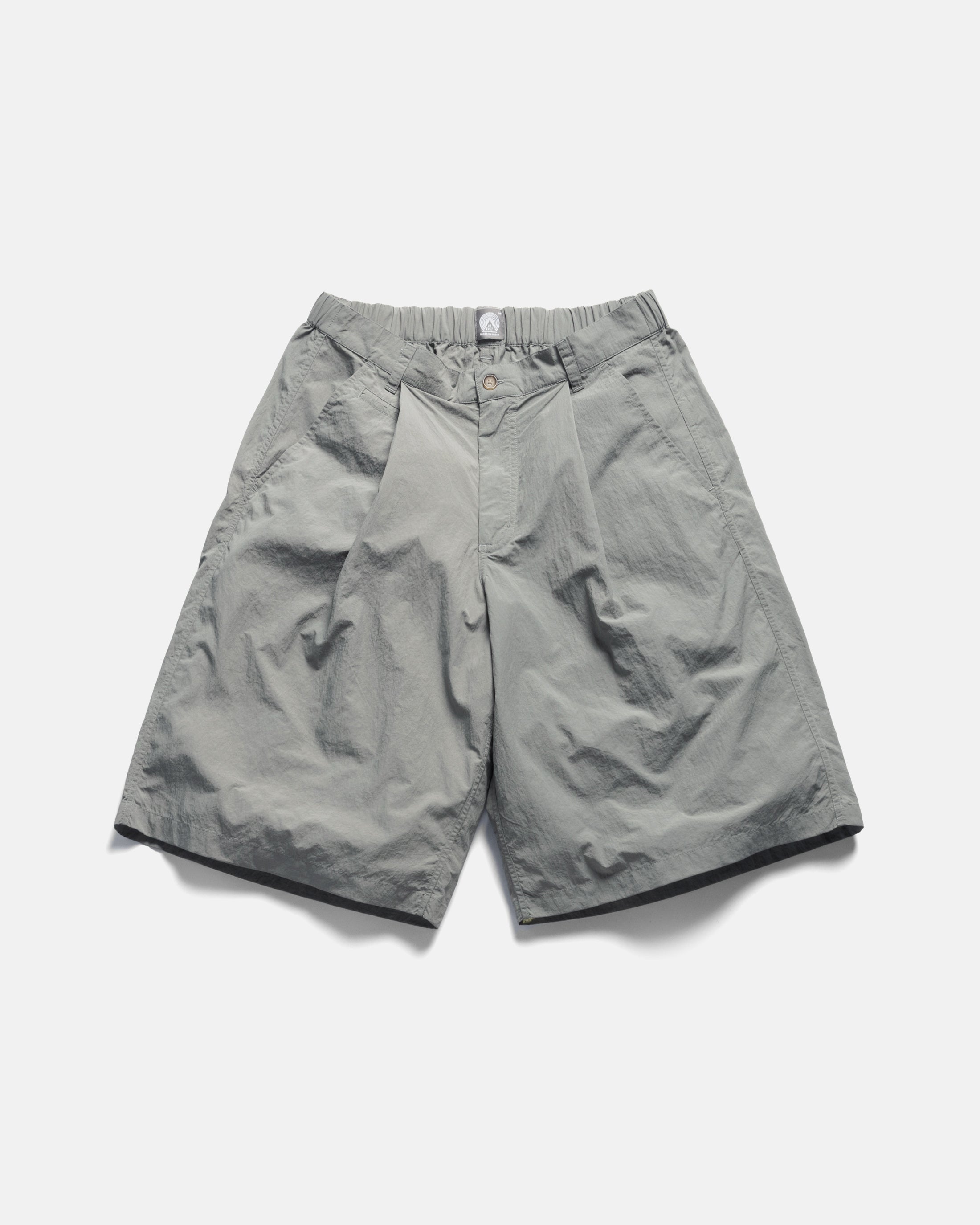 EMERY PLEATED BIG SHORTS - LUNAR ROCK FEATHERWEIGHT MICRO RIPSTOP NYLON