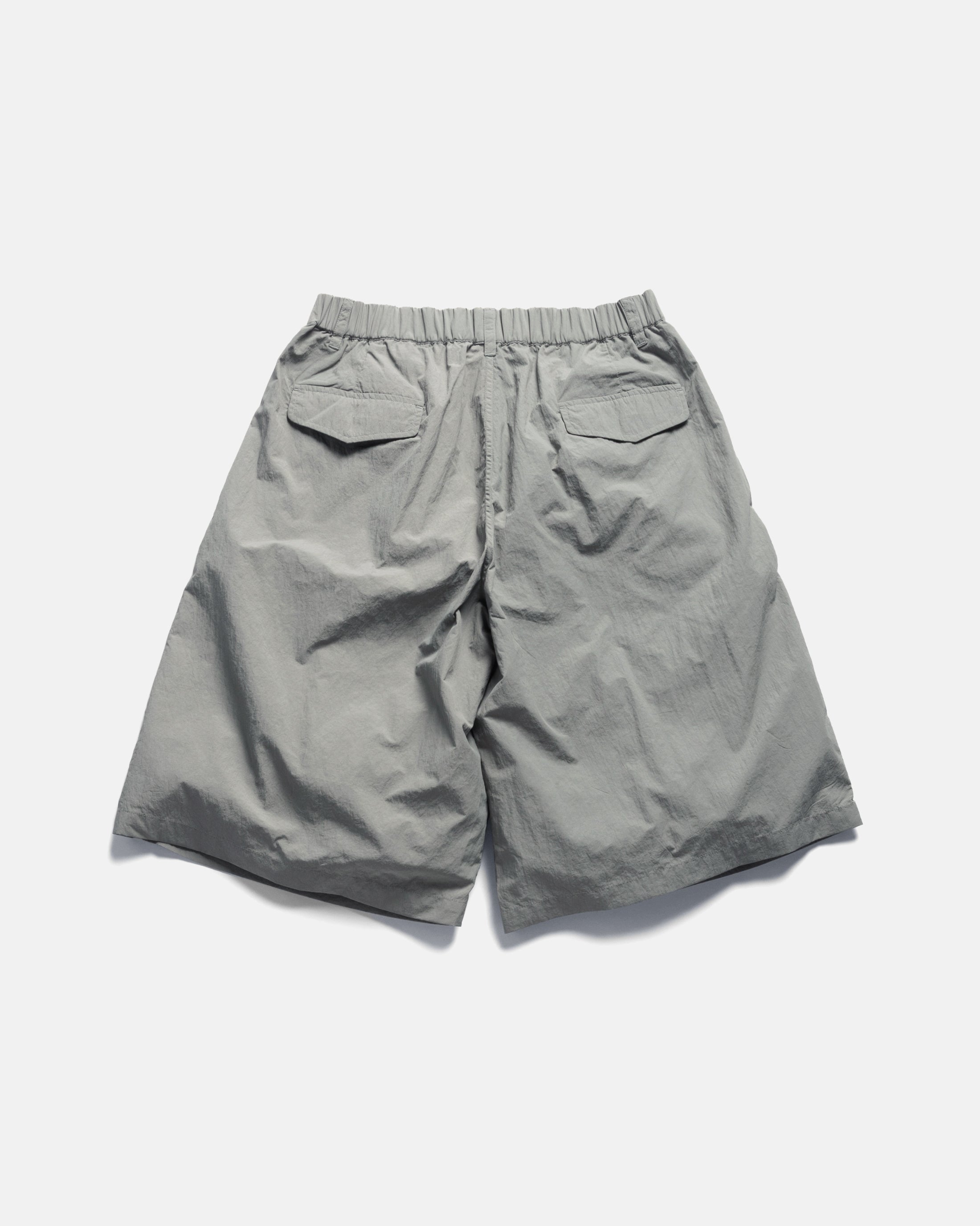 EMERY PLEATED BIG SHORTS - LUNAR ROCK FEATHERWEIGHT MICRO RIPSTOP NYLON