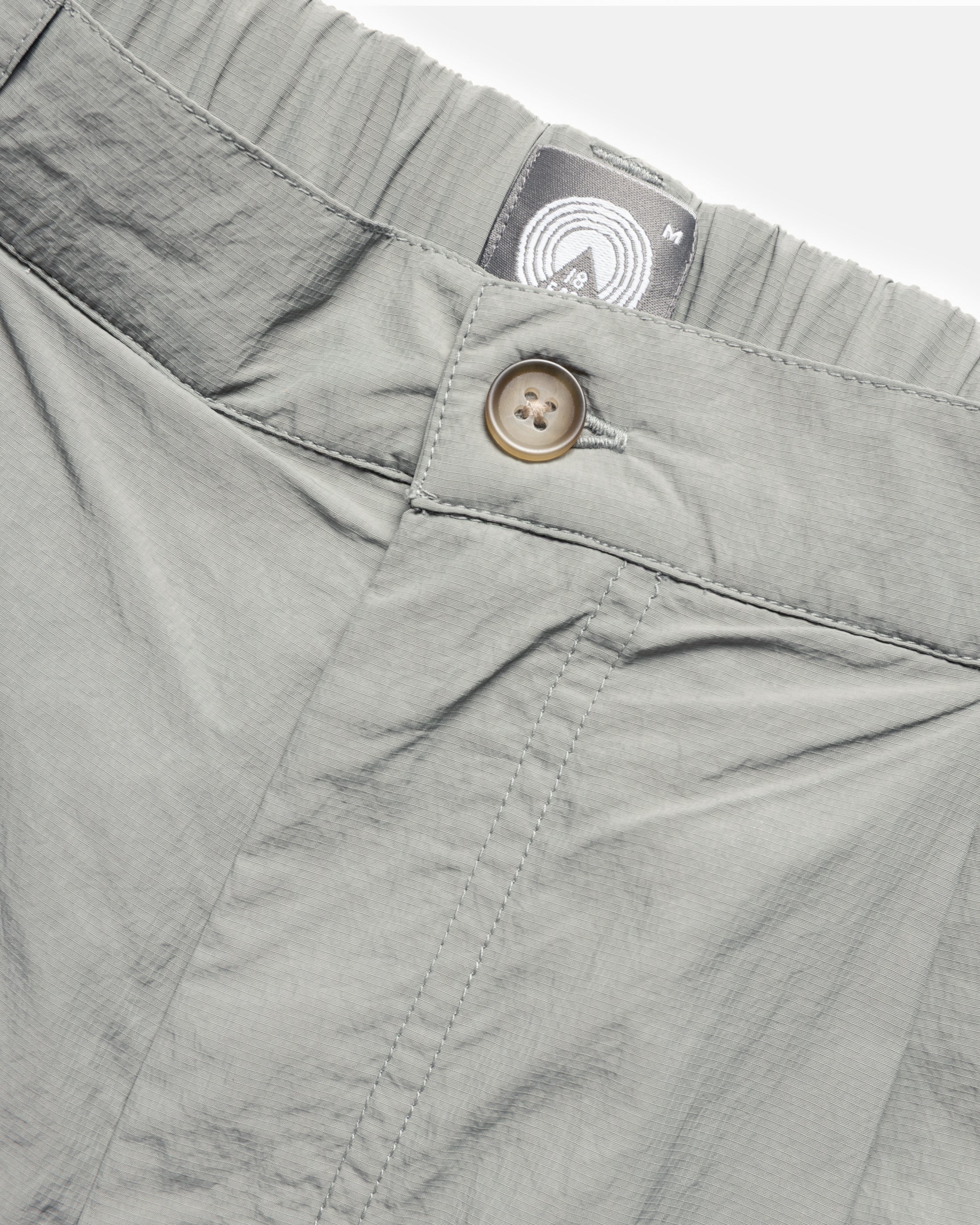 EMERY PLEATED BIG SHORTS - LUNAR ROCK FEATHERWEIGHT MICRO RIPSTOP NYLON