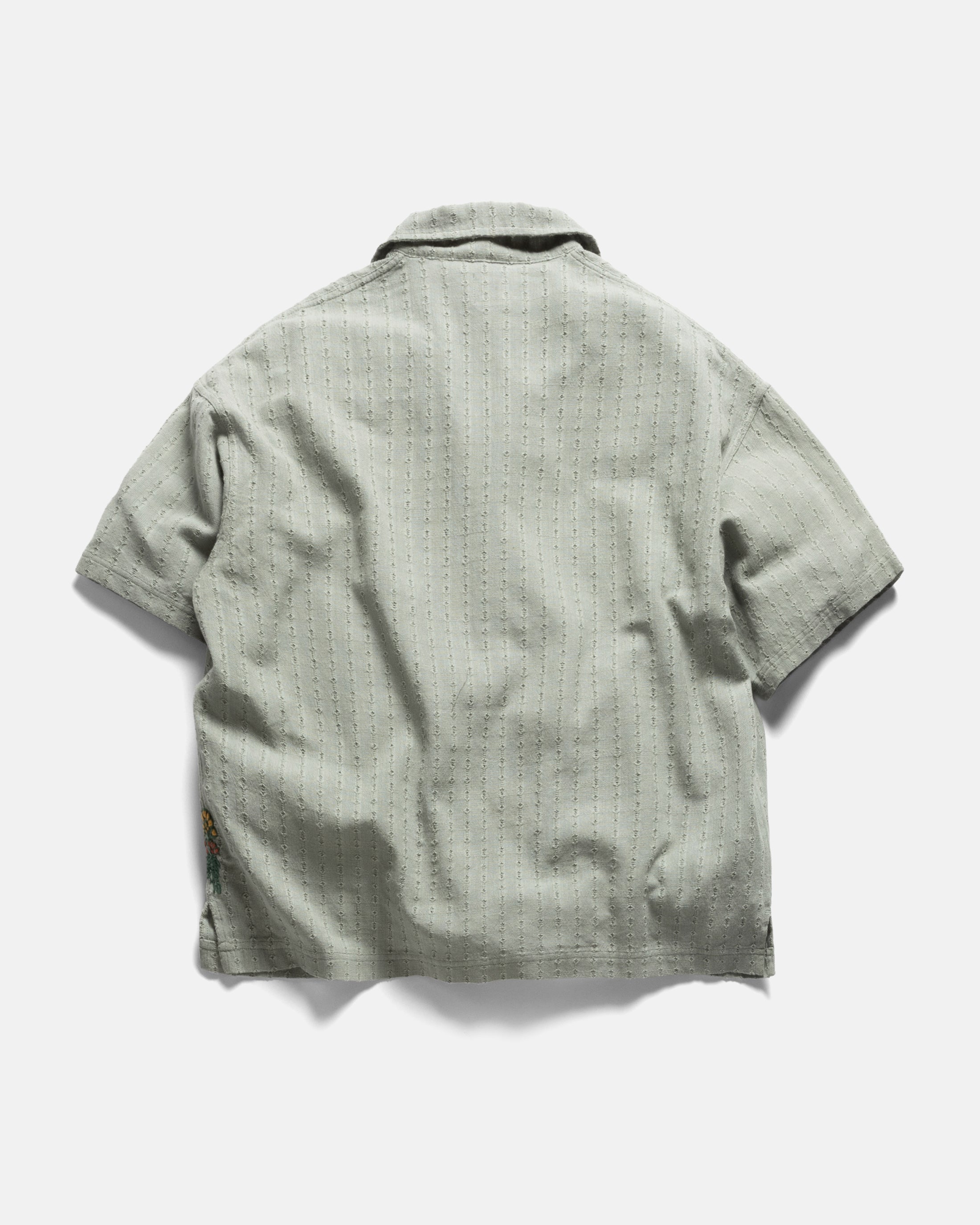 PETER SS POLO - LUNAR ROCK HANDWOVEN COTTON MESH