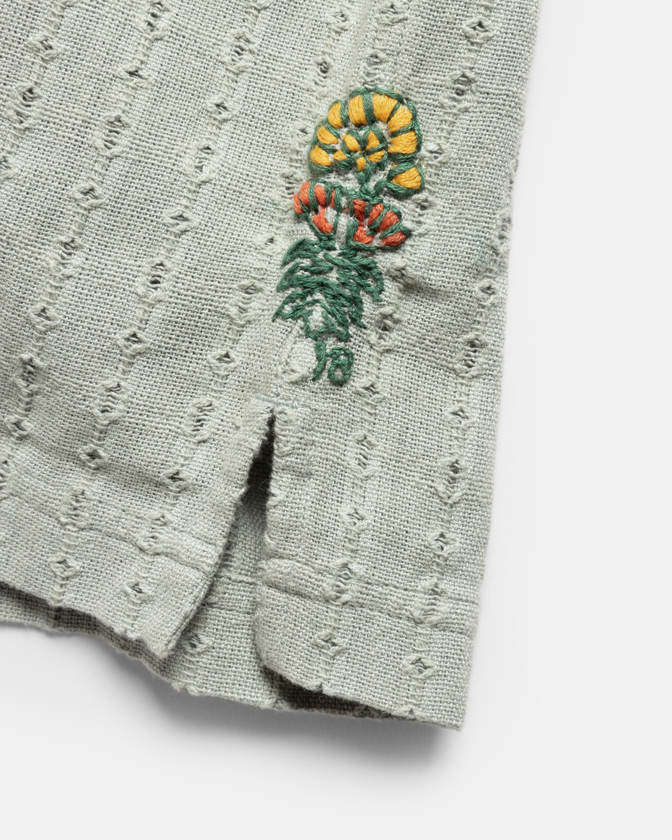 PETER SS POLO - LUNAR ROCK HANDWOVEN COTTON MESH