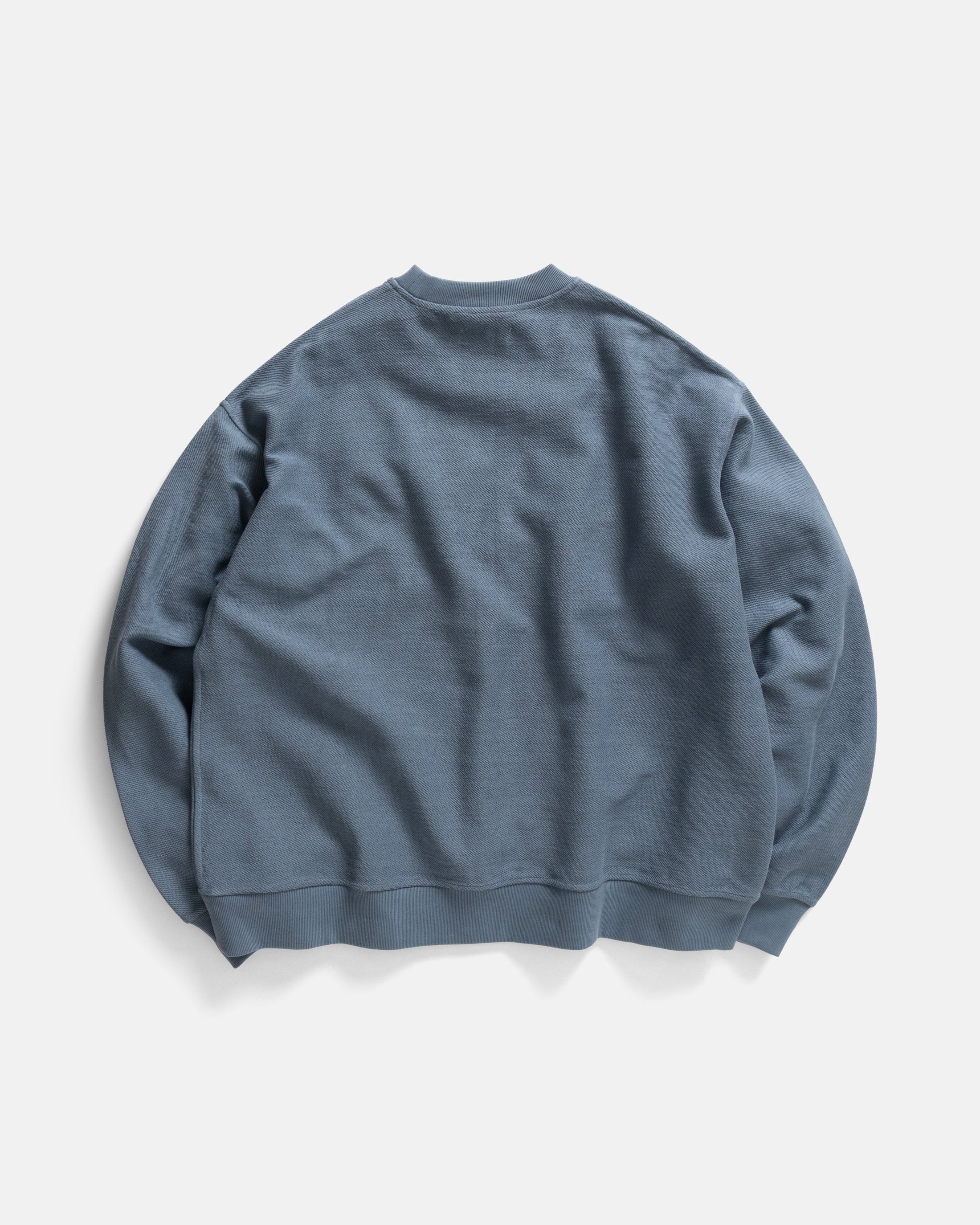 REVERSIBLE DJ CREWNECK SWEATSHIRT - BLUE MIRAGE 19oz. ALL COTTON FLEECE