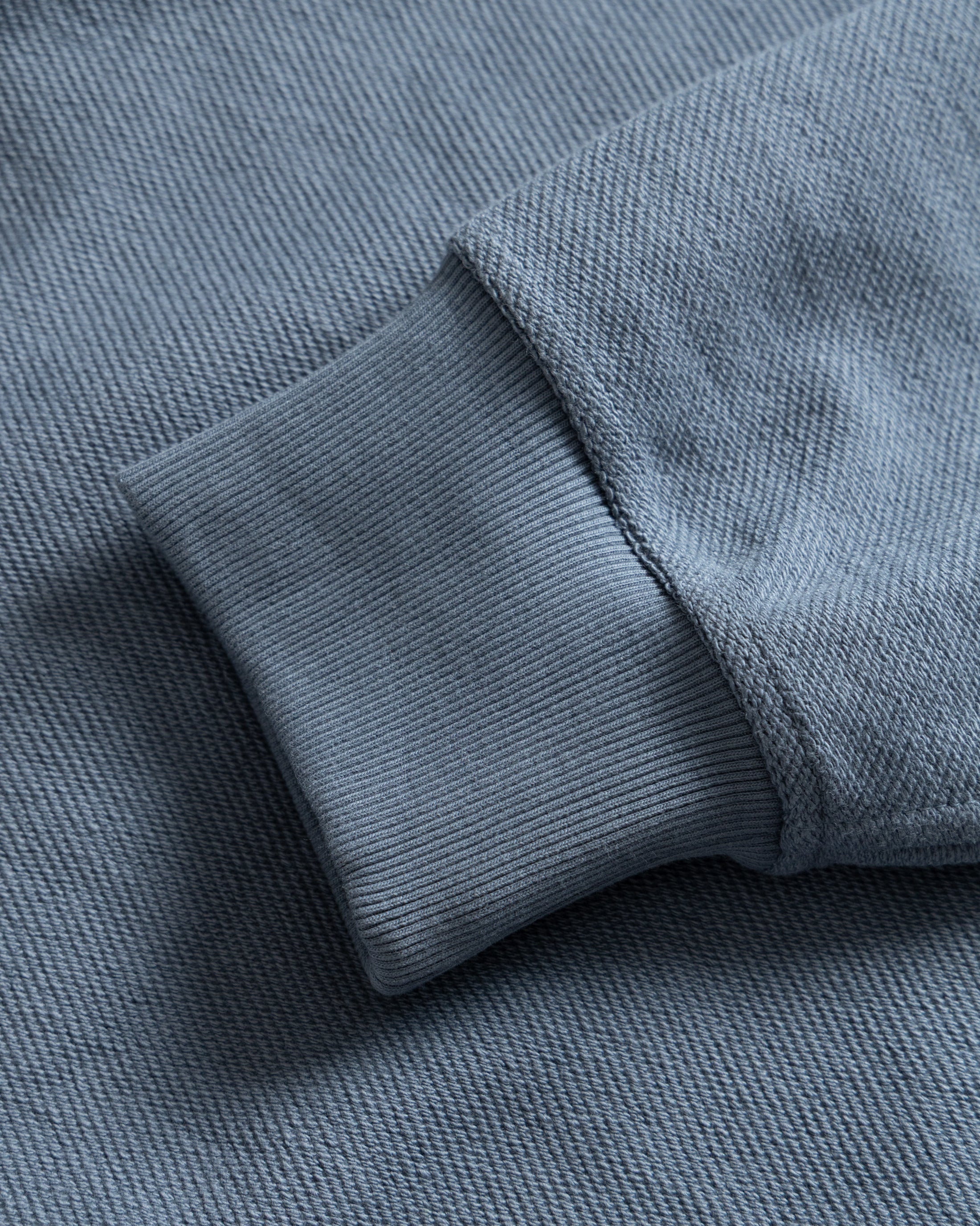 REVERSIBLE DJ CREWNECK SWEATSHIRT - BLUE MIRAGE 19oz. ALL COTTON FLEECE
