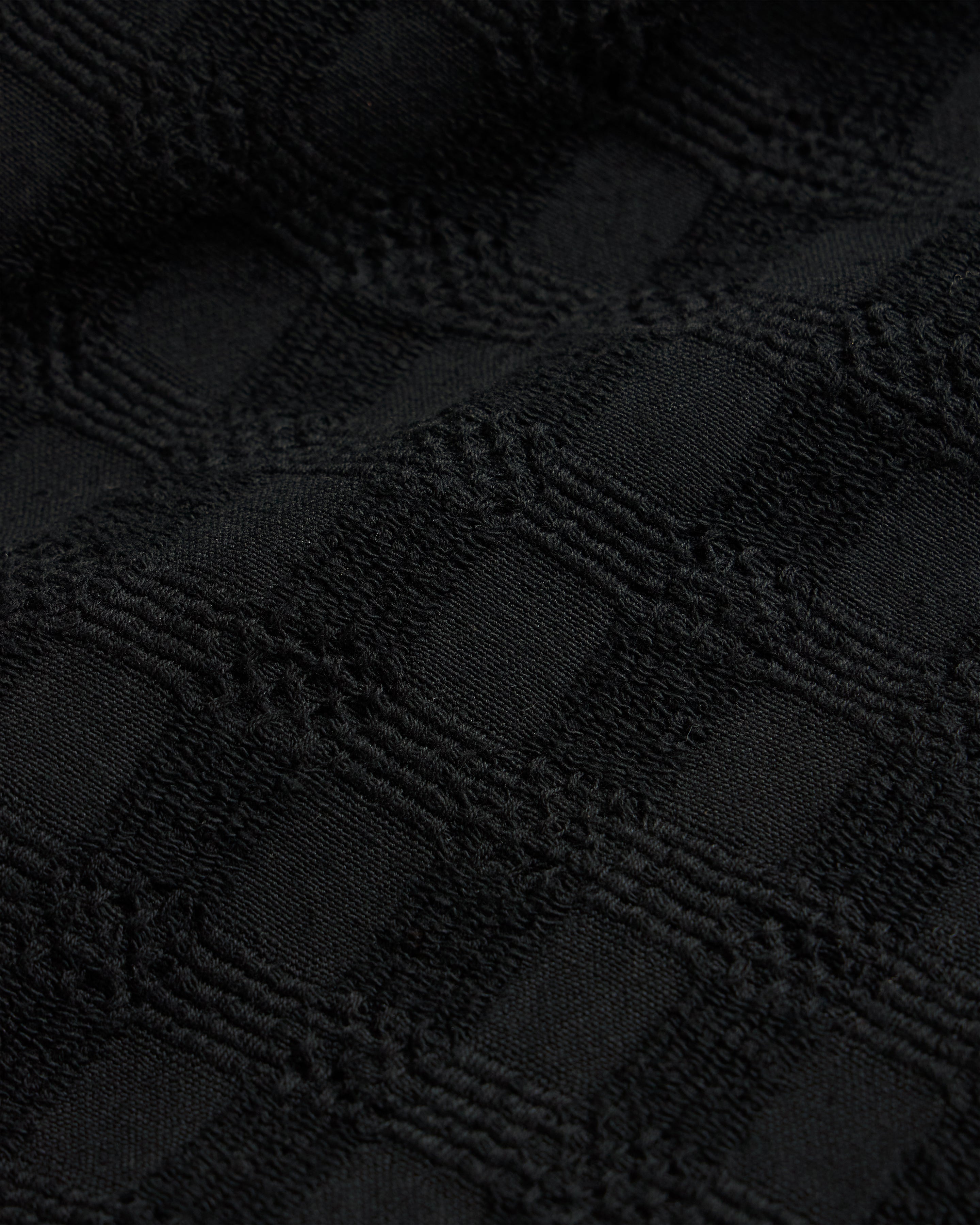 REVERSIBLE SLING BAG - BRICK & INDIGO HANDLOOM "BRICKSTOP" COTTON / WASHED BLACK COTTON 3D HANDWOVEN PLAID