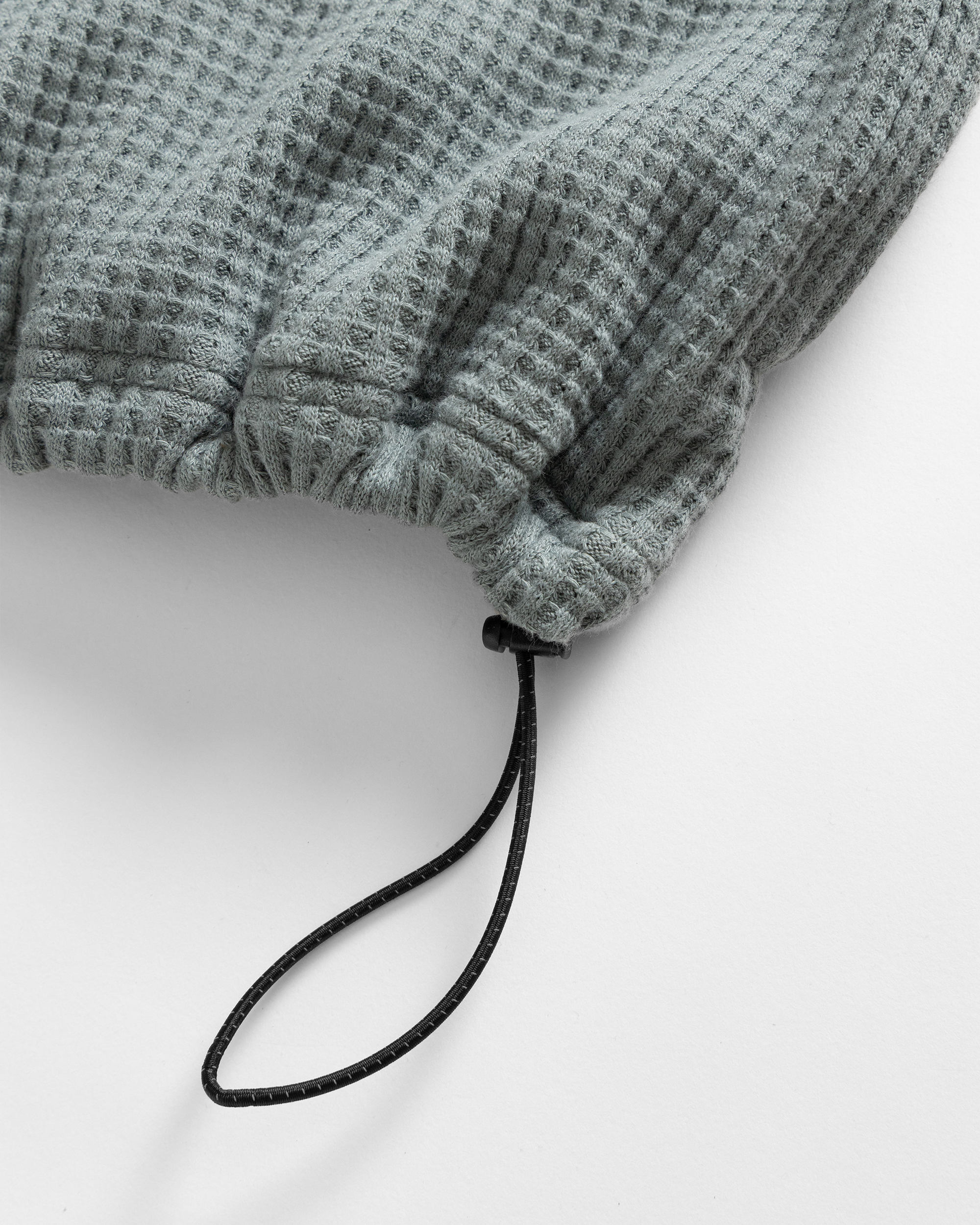 ROSCO 1/4 ZIP SWEATER - TROOPER SLATE BLENDED TECH COTTON EXPLODED THERMAL