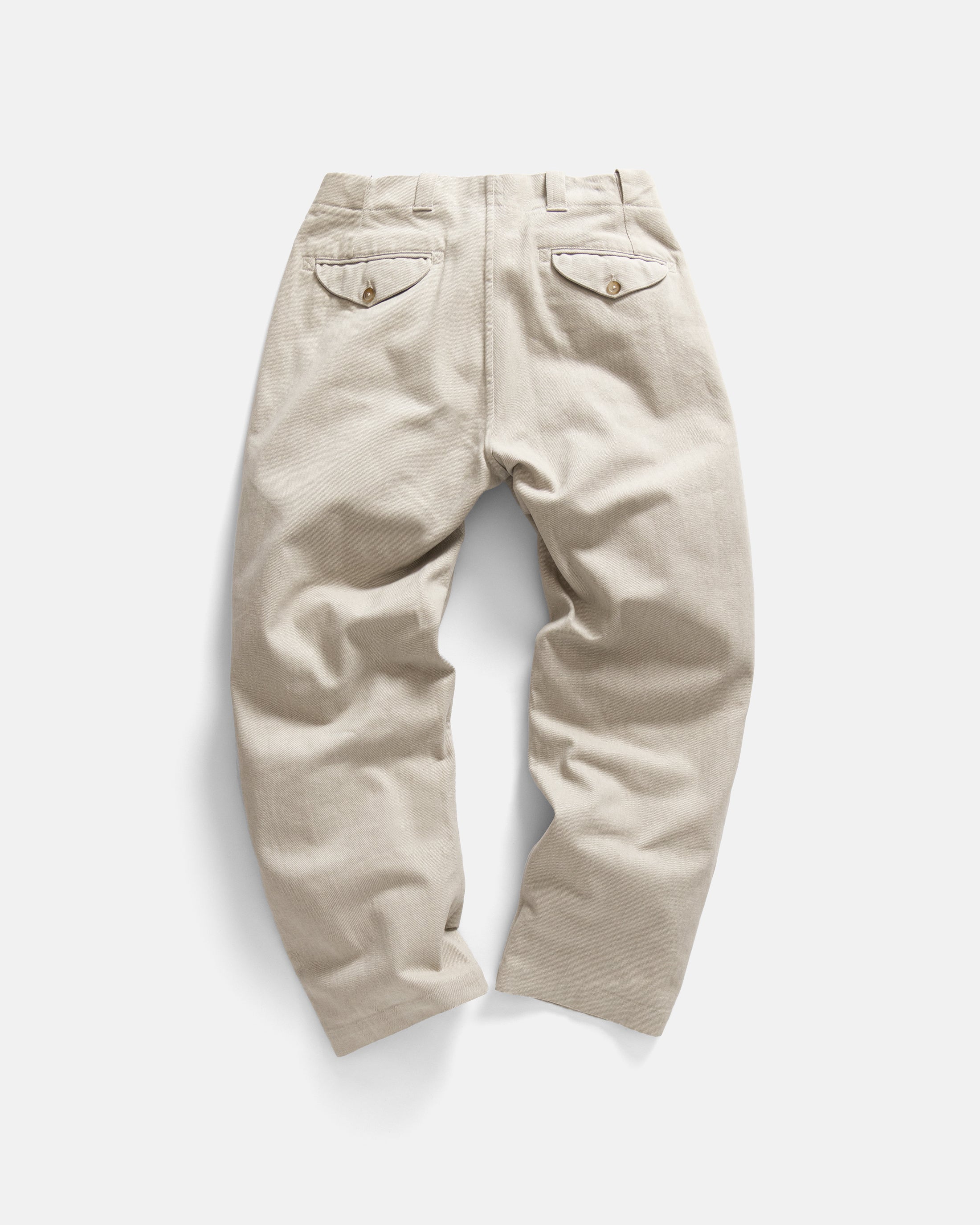 ROSSI CHINO - ECRU BRUSHED HEATHER CAVALRY TWILL