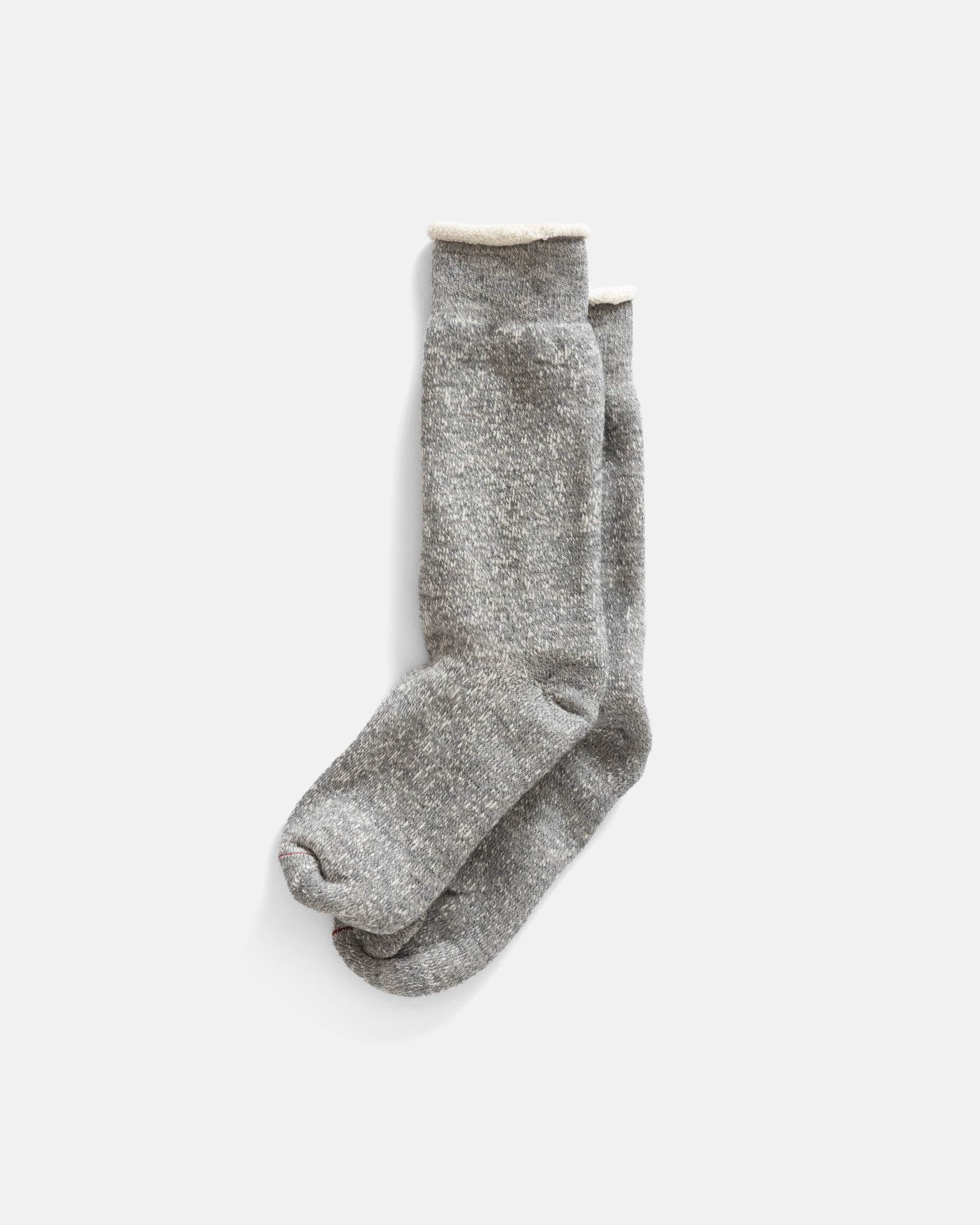 ROTOTO DOUBLE FACE CREW SOCKS - GRAY HEATHER