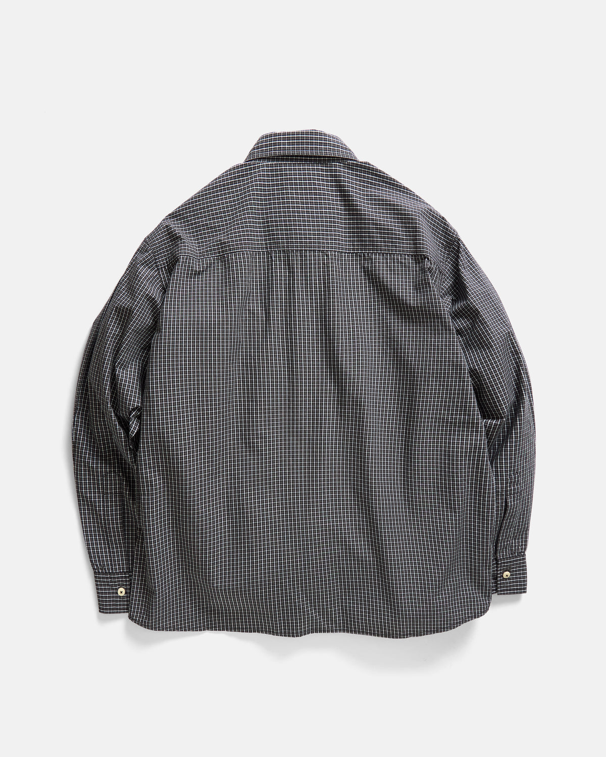 LS RUNGE SHIRT - BLACK / SALT / WALNUT BOLD TATTERSAL COTTON POPLIN