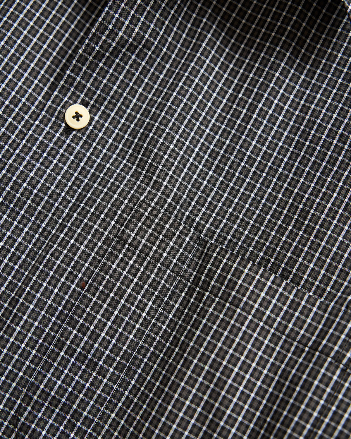 LS RUNGE SHIRT - BLACK / SALT / WALNUT BOLD TATTERSAL COTTON POPLIN