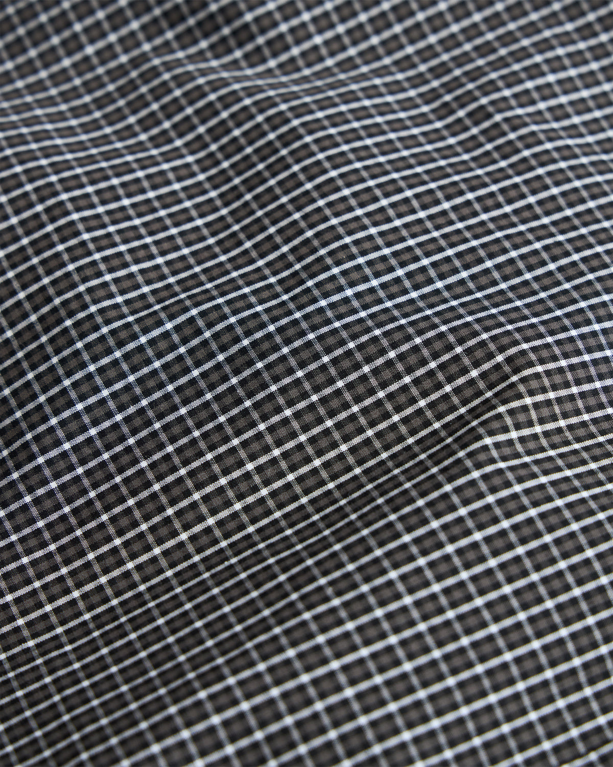 LS RUNGE SHIRT - BLACK / SALT / WALNUT BOLD TATTERSAL COTTON POPLIN