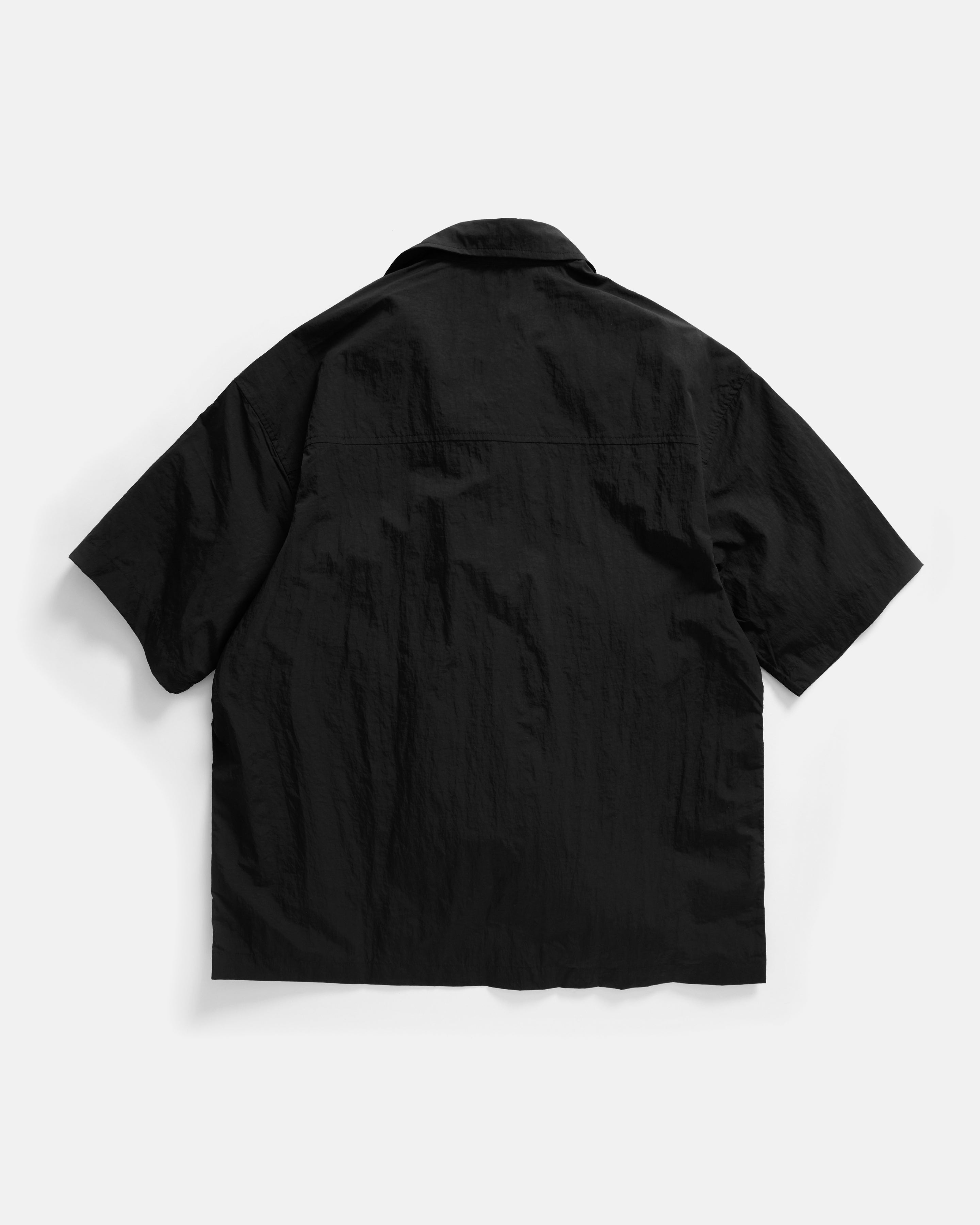 S/S BACLIFF ABSTRACT POCKET FIELD SHIRT - BLACK FEATHERWEIGHT MICRO RIPSTOP NYLON
