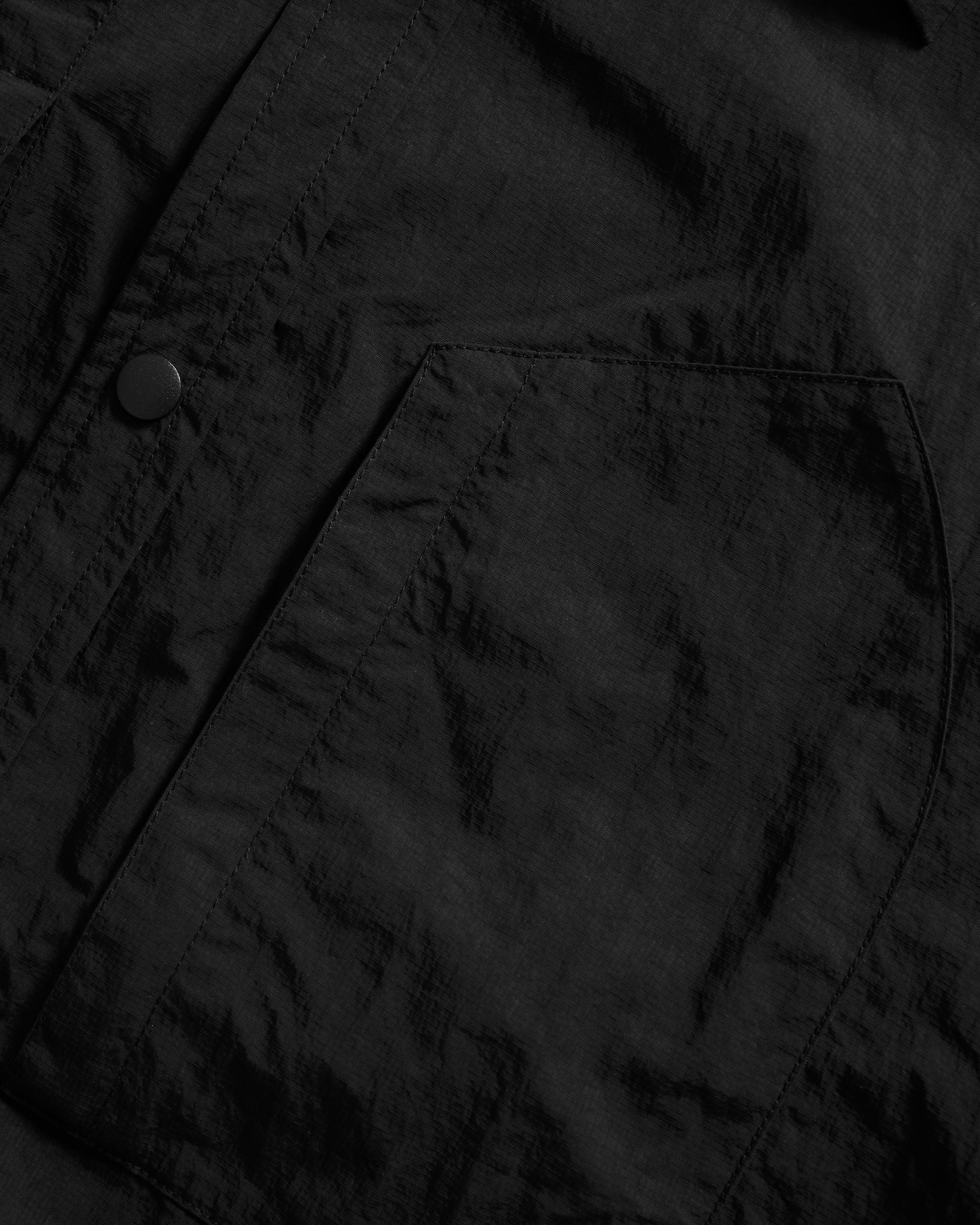 S/S BACLIFF ABSTRACT POCKET FIELD SHIRT - BLACK FEATHERWEIGHT MICRO RIPSTOP NYLON