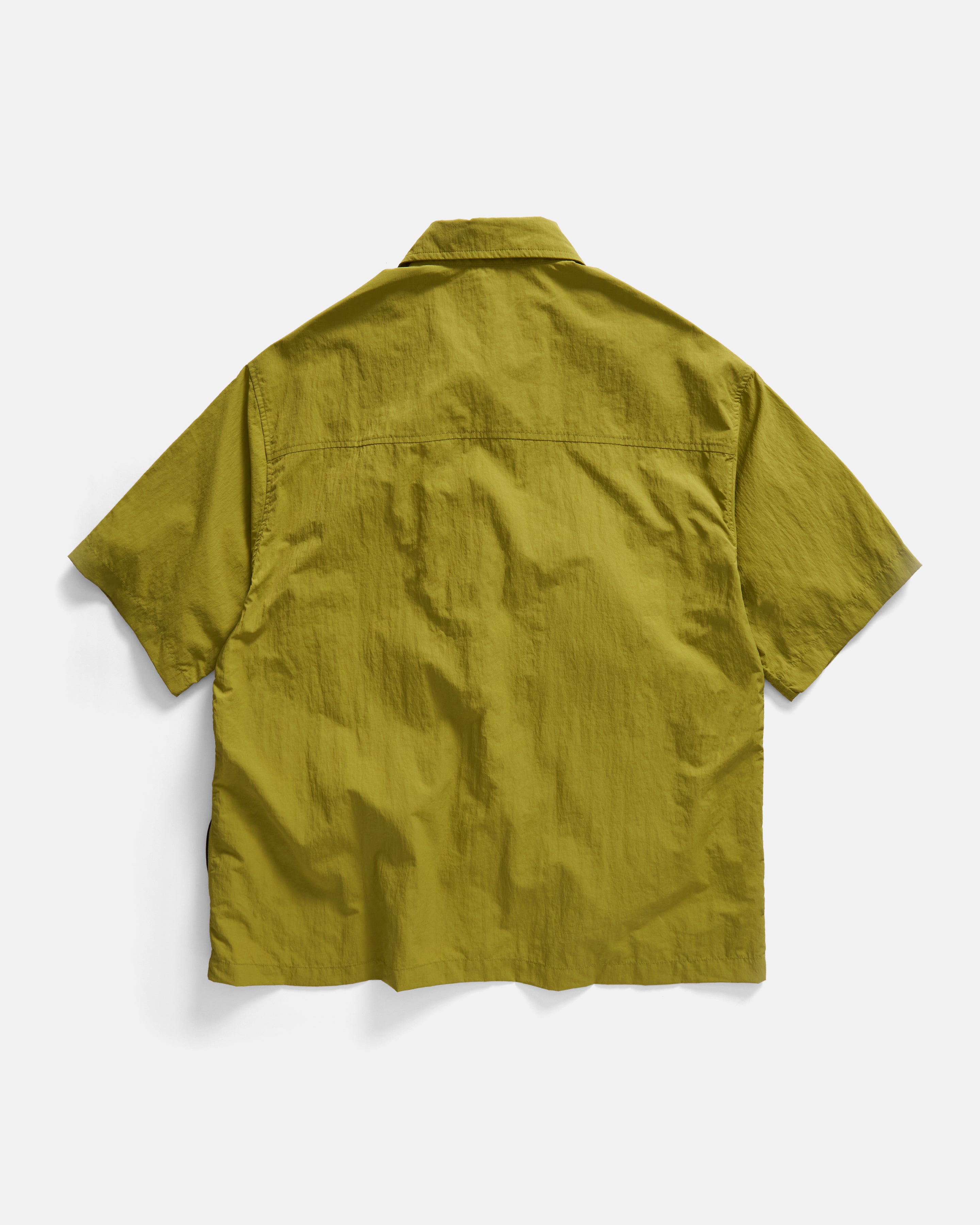 S/S BACLIFF ABSTRACT POCKET FIELD SHIRT - IGUANA GREEN FEATHERWEIGHT MICRO RIPSTOP NYLON