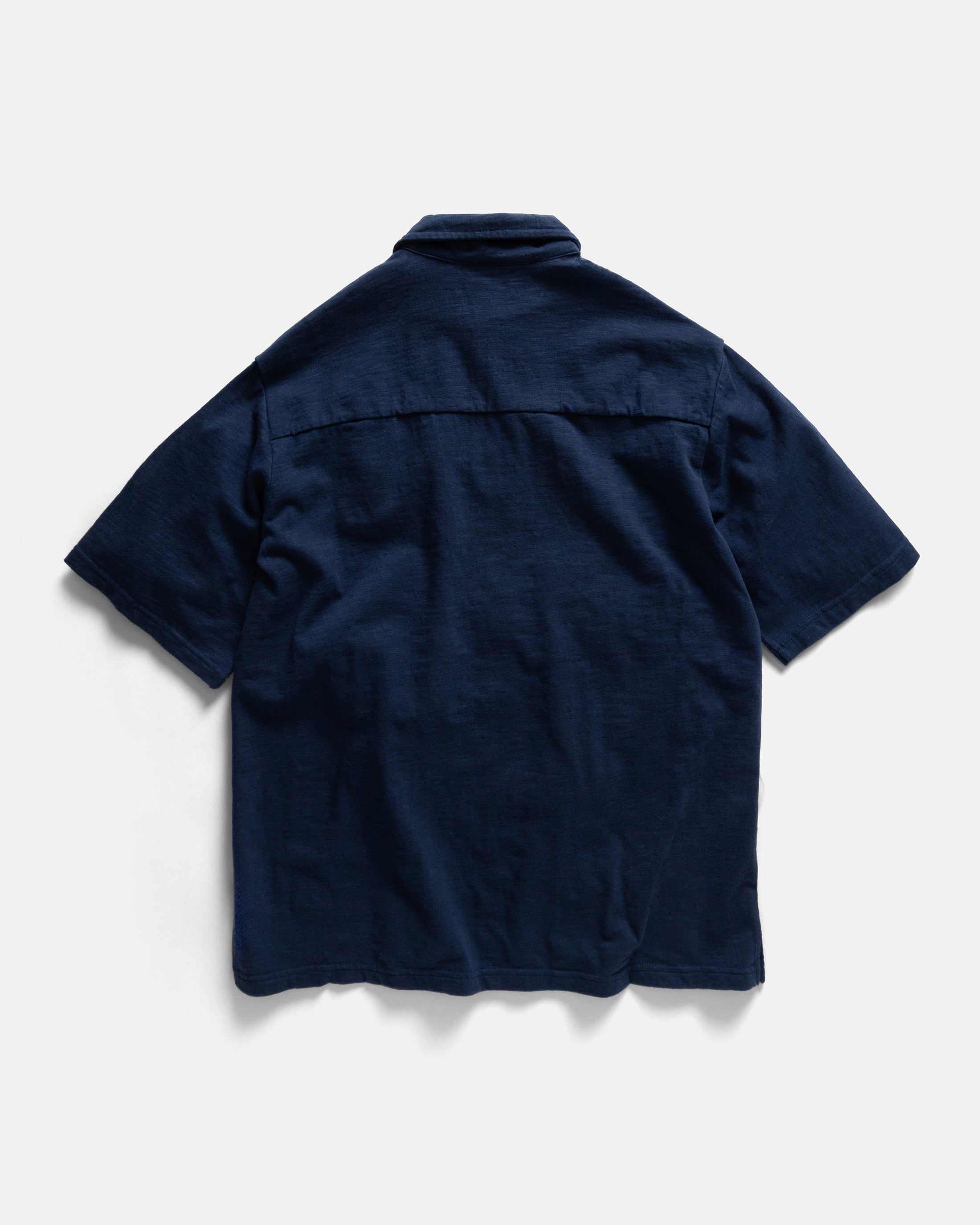 S/S OLIVER POLO - NAVY 9.2 oz SLUB COTTON JERSEY