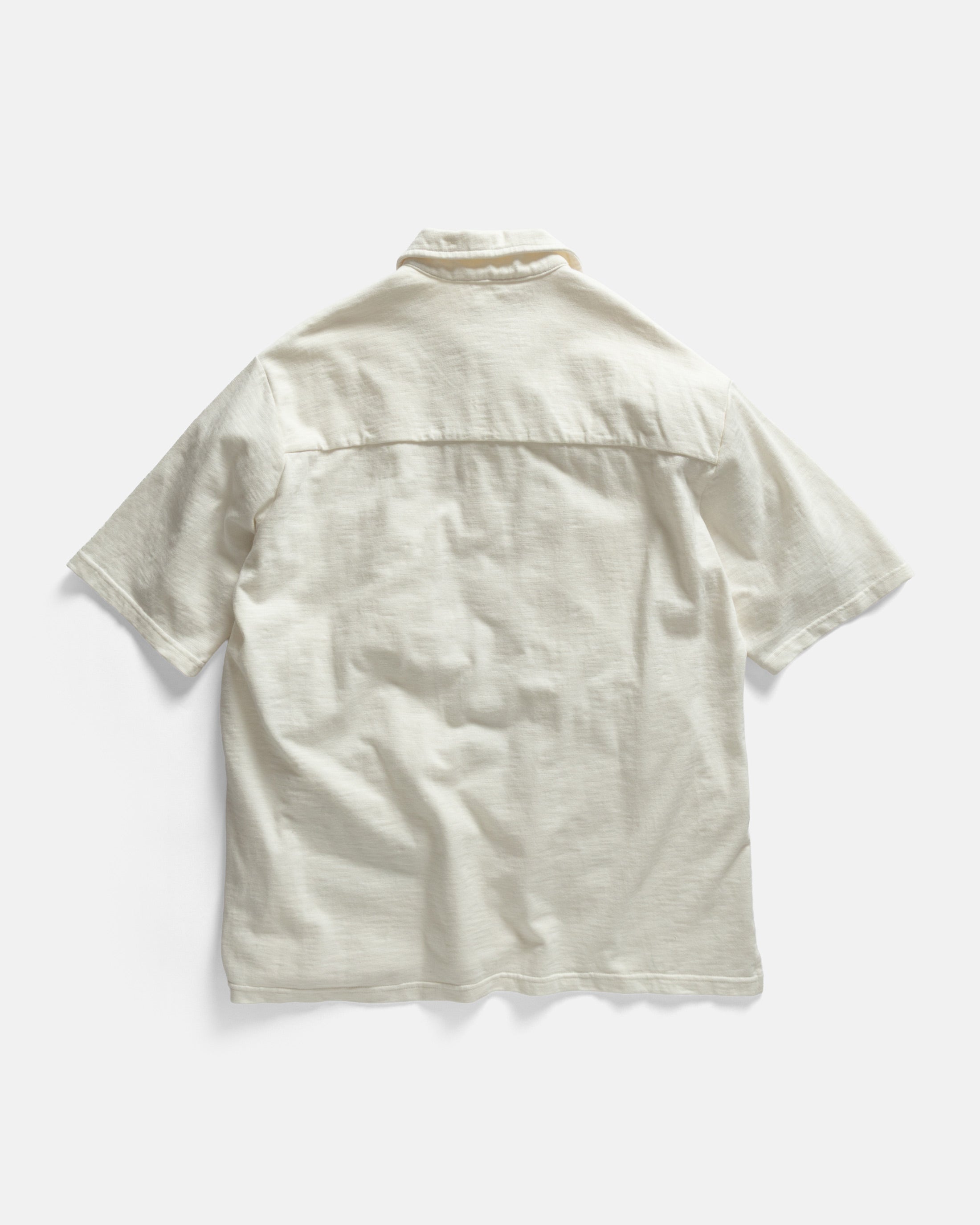 S/S OLIVER POLO - WHITE 9.2 oz SLUB COTTON JERSEY