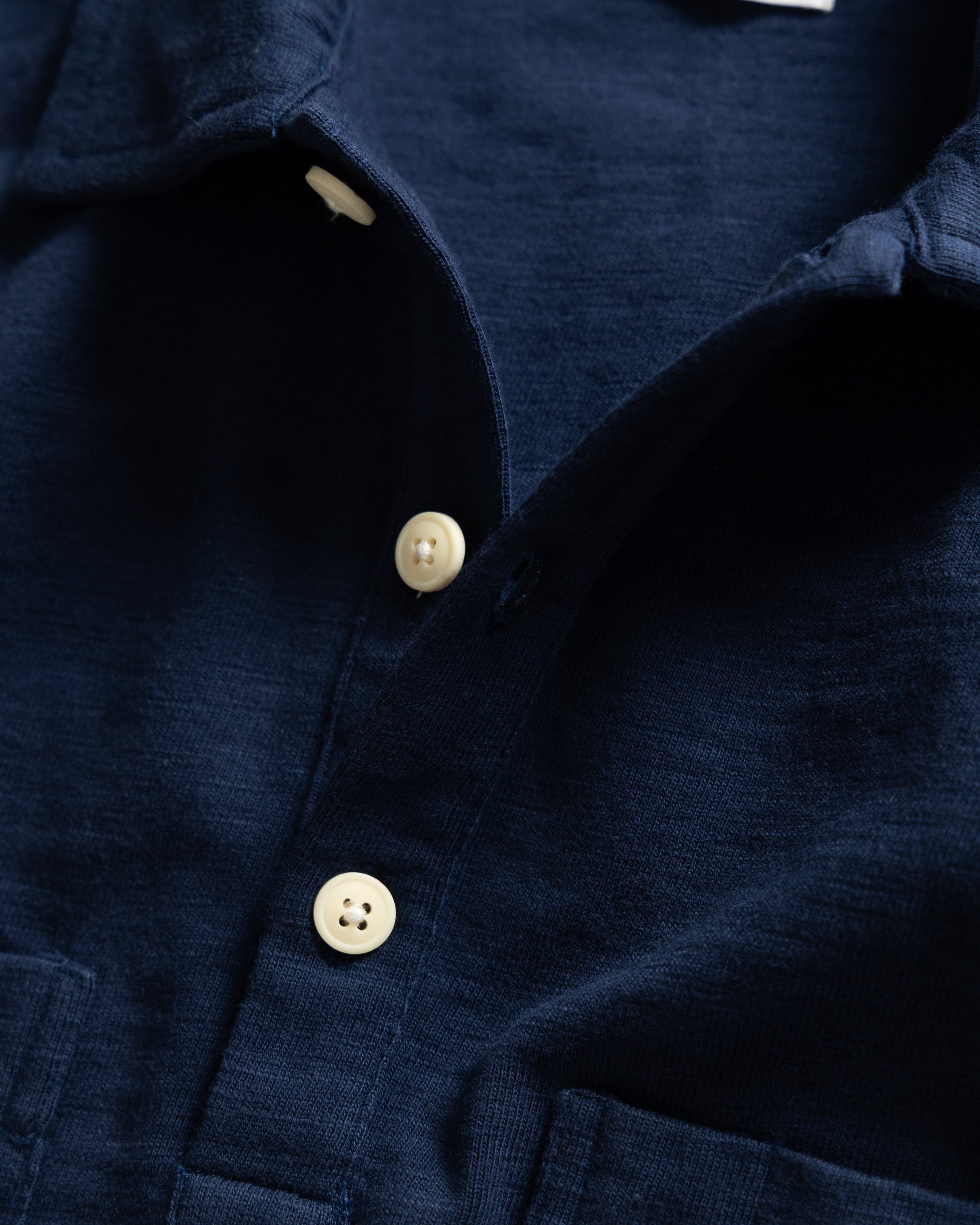 S/S OLIVER POLO - NAVY 9.2 oz SLUB COTTON JERSEY