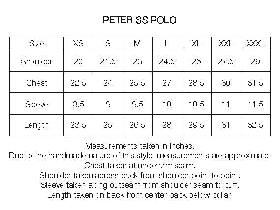 PETER SS BIG POLO - RUSSET 9.2 oz SLUB COTTON JERSEY