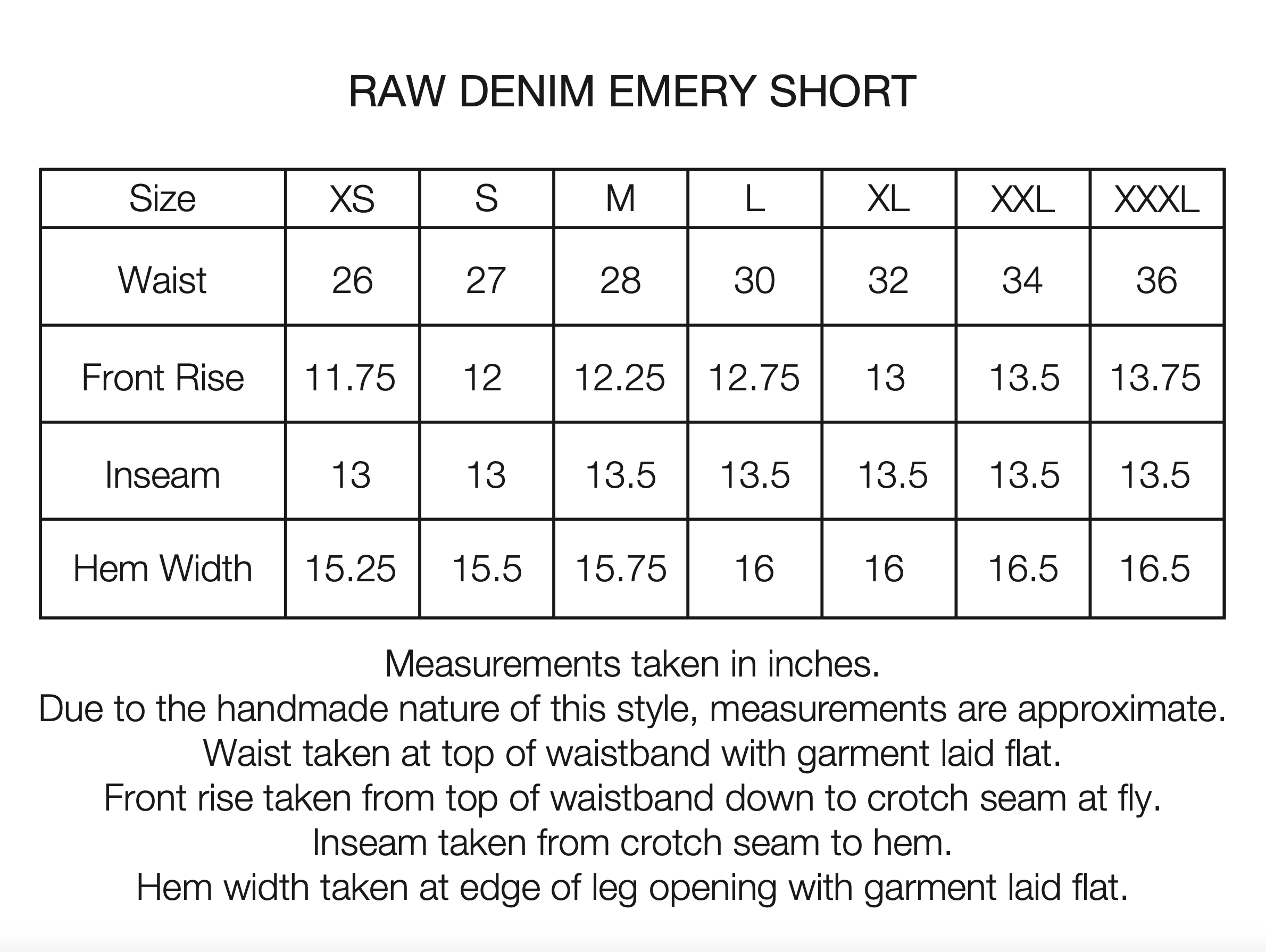 EMERY PLEATED BIG SHORTS - 13 oz. RAW DENIM
