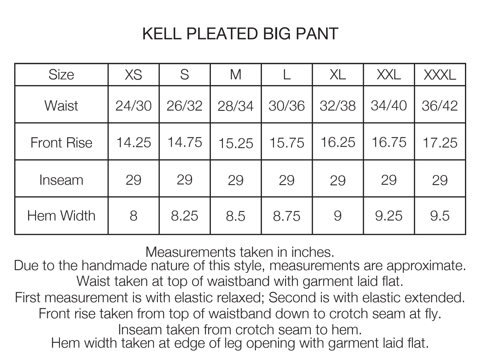 KELL PLEATED BIG PANT - BLACK HANDSPUN COTTON CANVAS