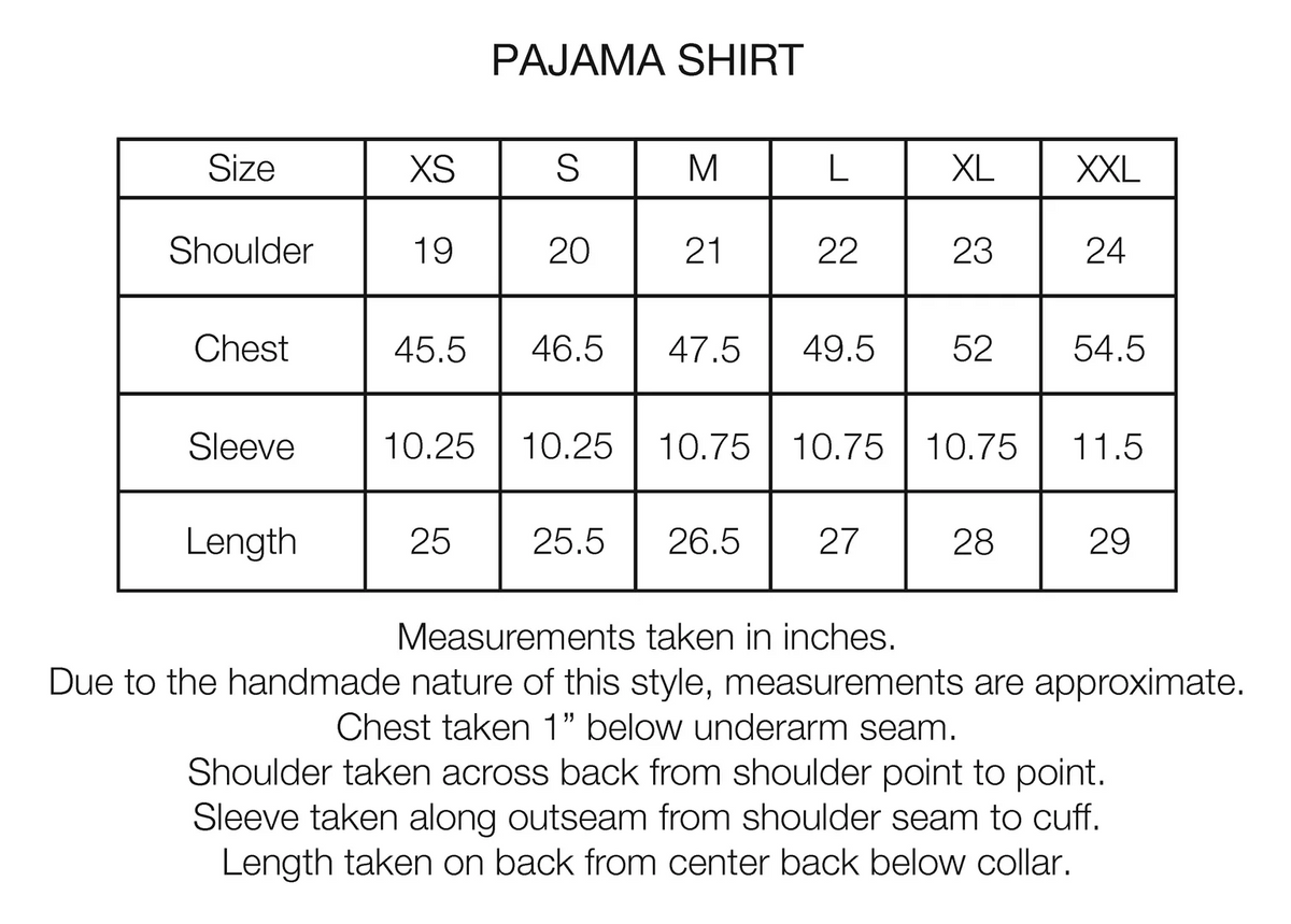 DORMIRE PYJAMA SHIRT - ECRU / WASHED OLIVE HAND-BLOCKPRINTED SUVIN COTTON