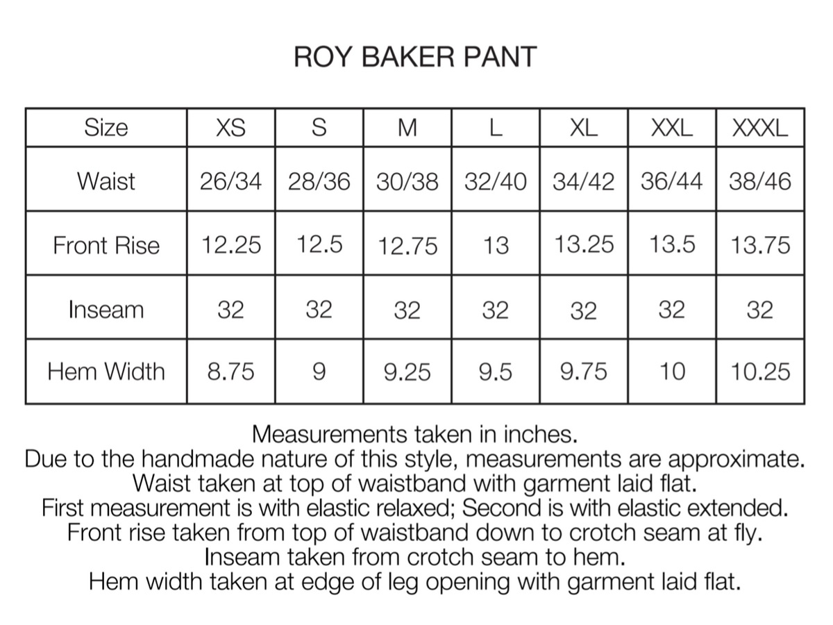 ROY BAKER PANT - ECRU 11 oz. LEFT HAND TWILL COTTON DENIM