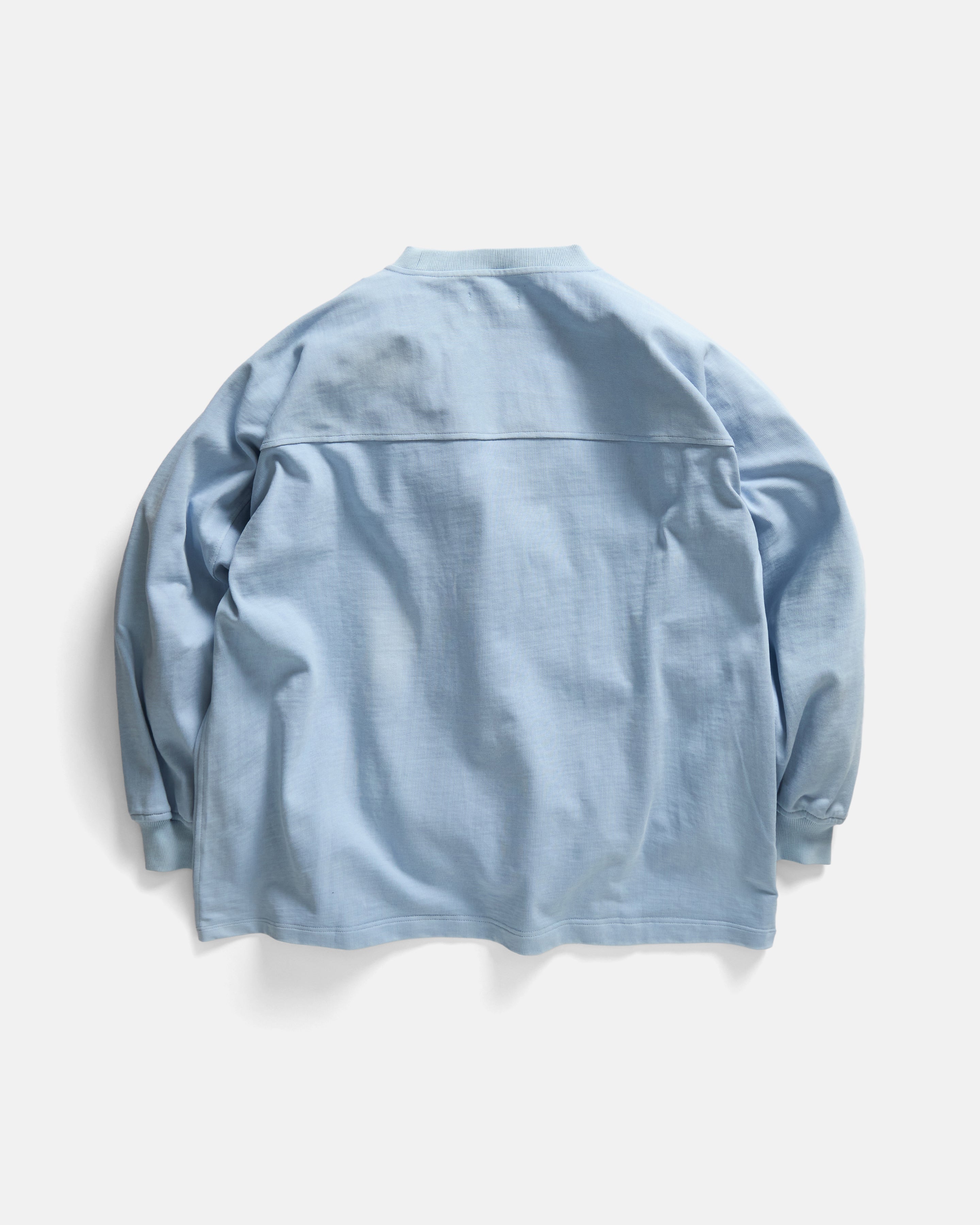 L/S SCRIMMAGE CREWNECK - BLUE FOG 12.25oz. ALL COTTON JERSEY