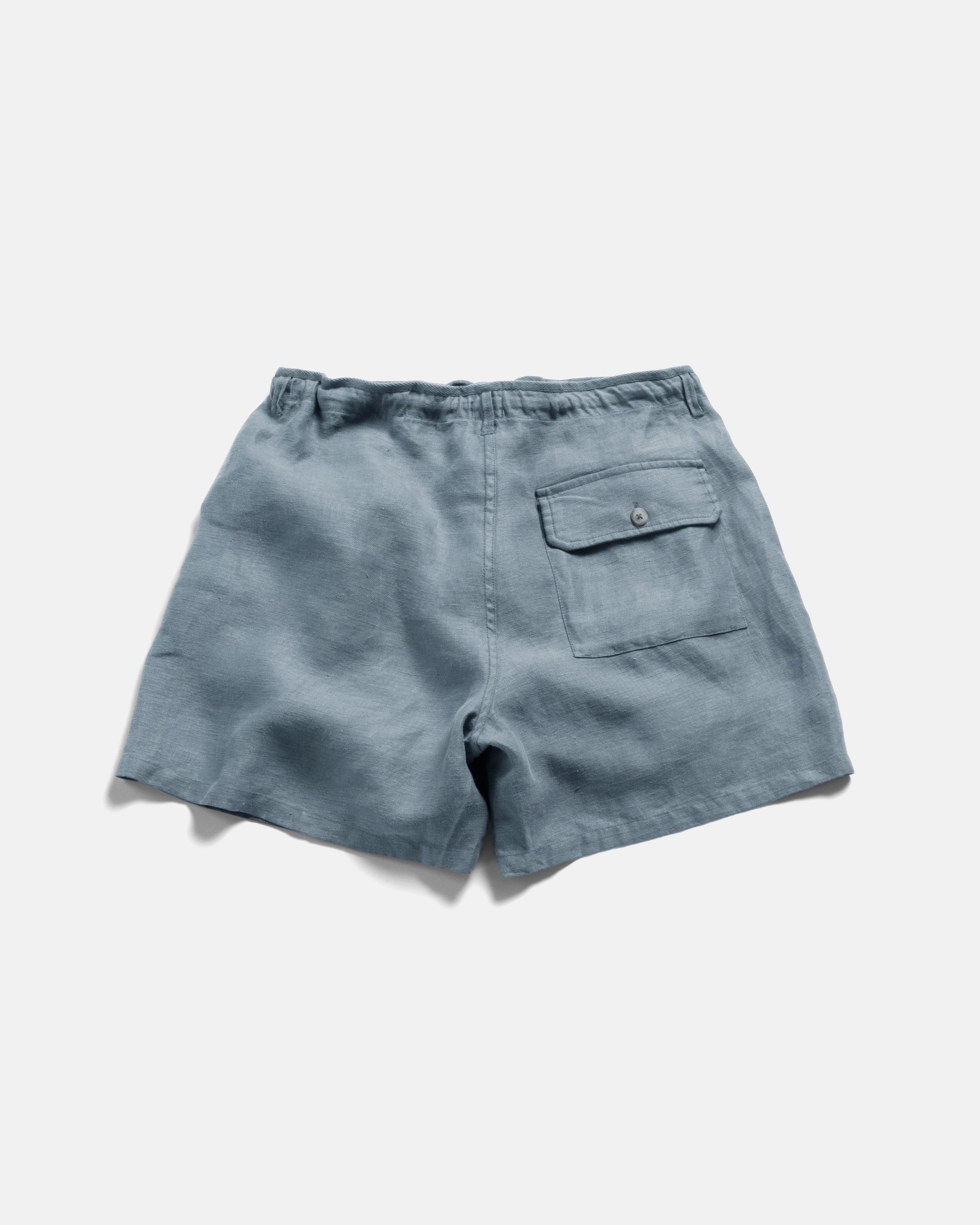 SHELTER CAMP SHORTS - CHAMBRAY BLUE LINEN TWILL