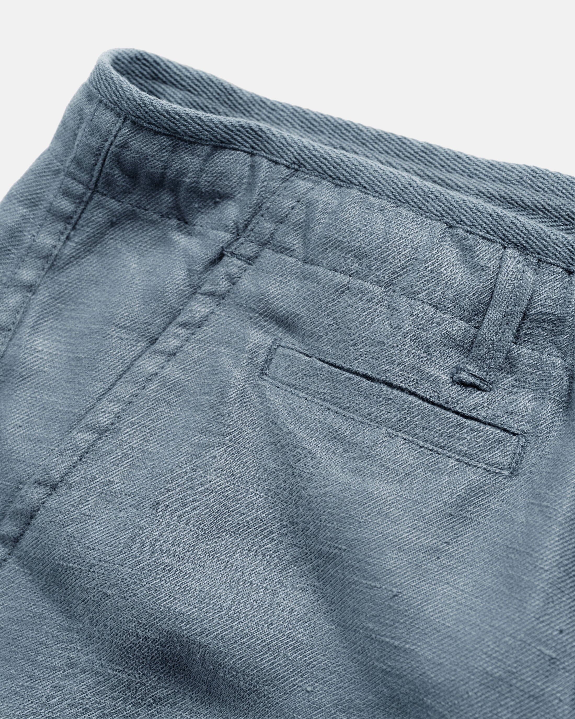 SHELTER CAMP SHORTS - CHAMBRAY BLUE LINEN TWILL