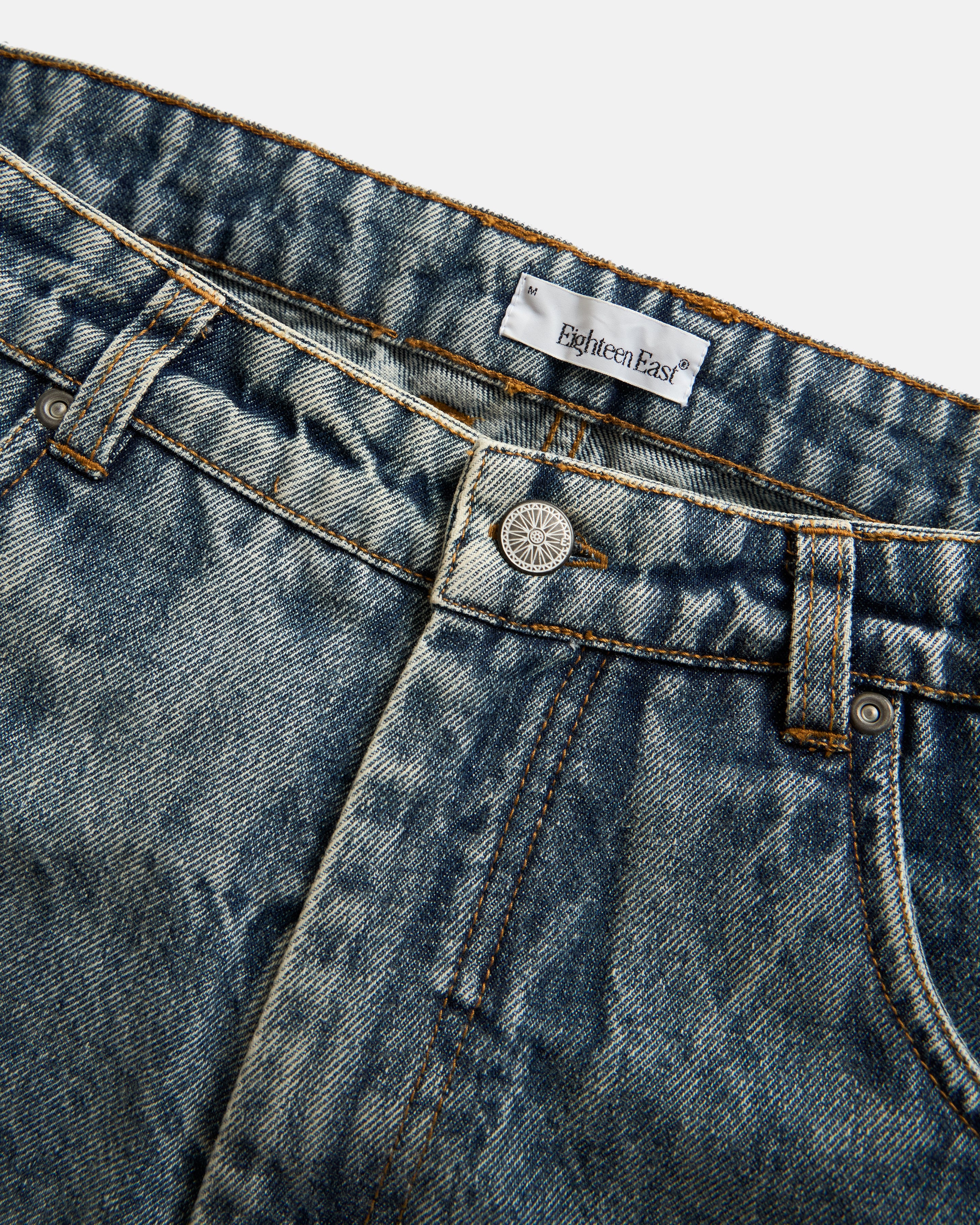 SLATE 5 POCKET JEANS - MID-WASH 13oz. INDIAN COTTON DENIM