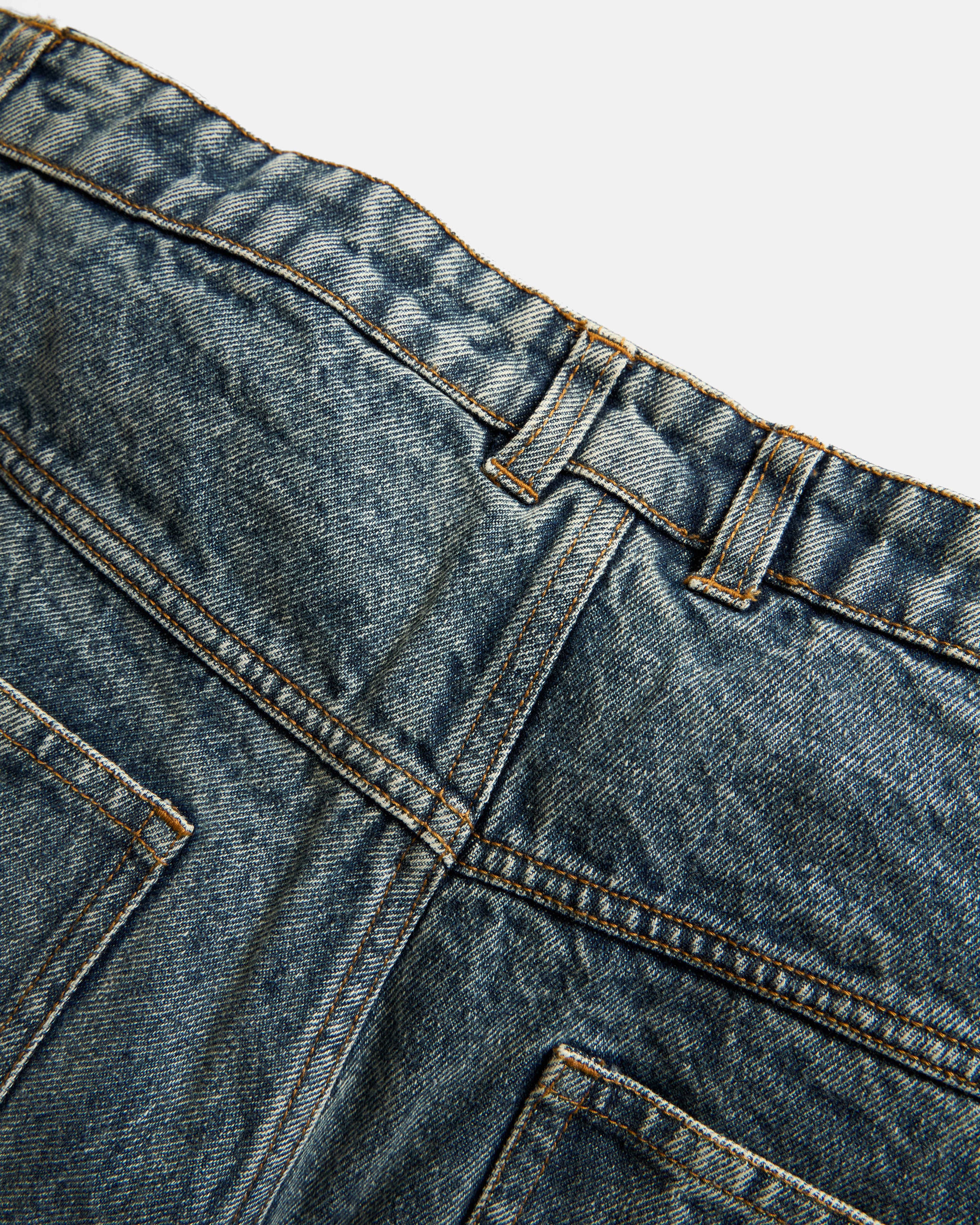 SLATE 5 POCKET JEANS - MID-WASH 13oz. INDIAN COTTON DENIM