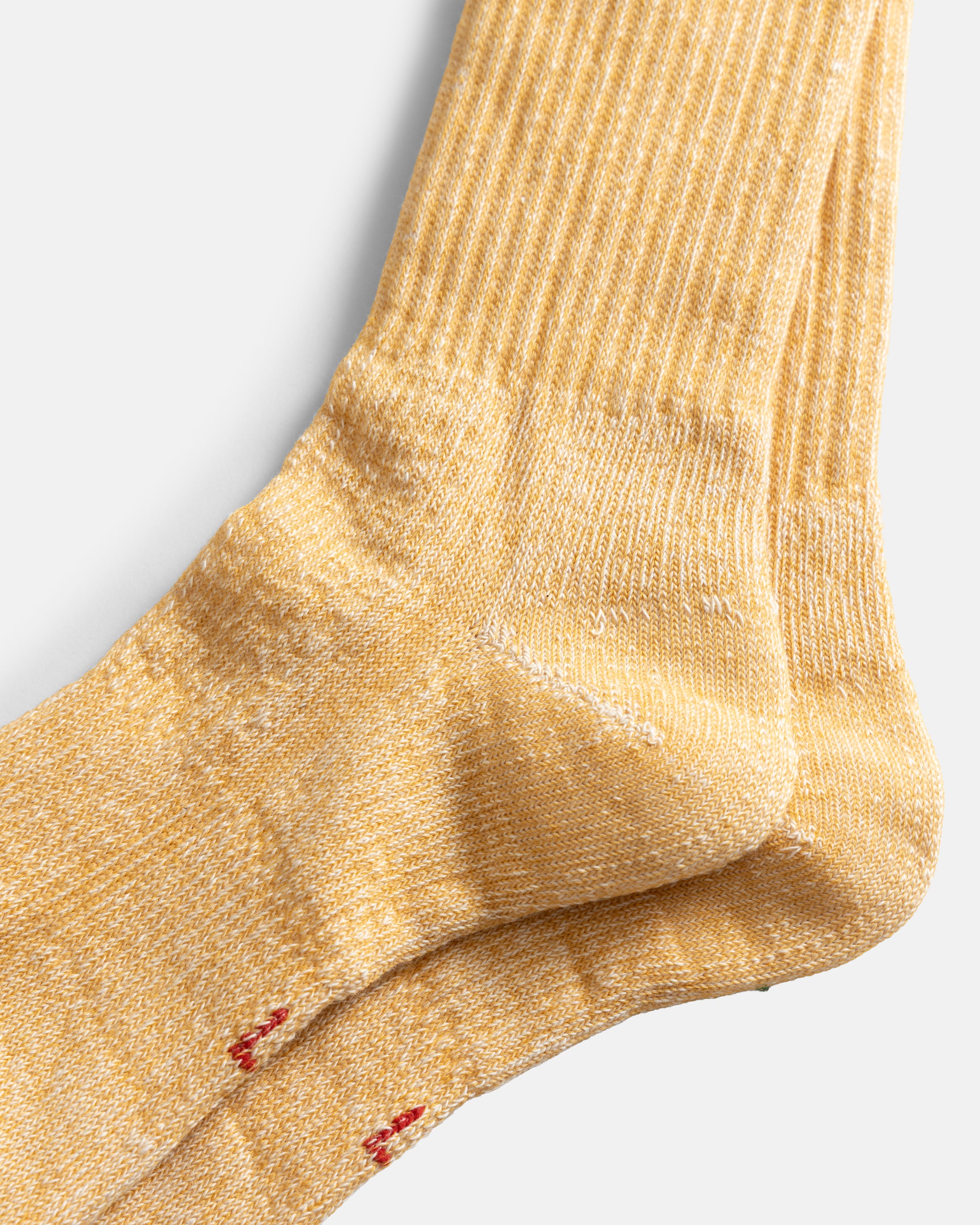 ROTOTO DOUBLE FACE MINI CREW SOCKS ”ORGANIC COTTON” - YELLOW