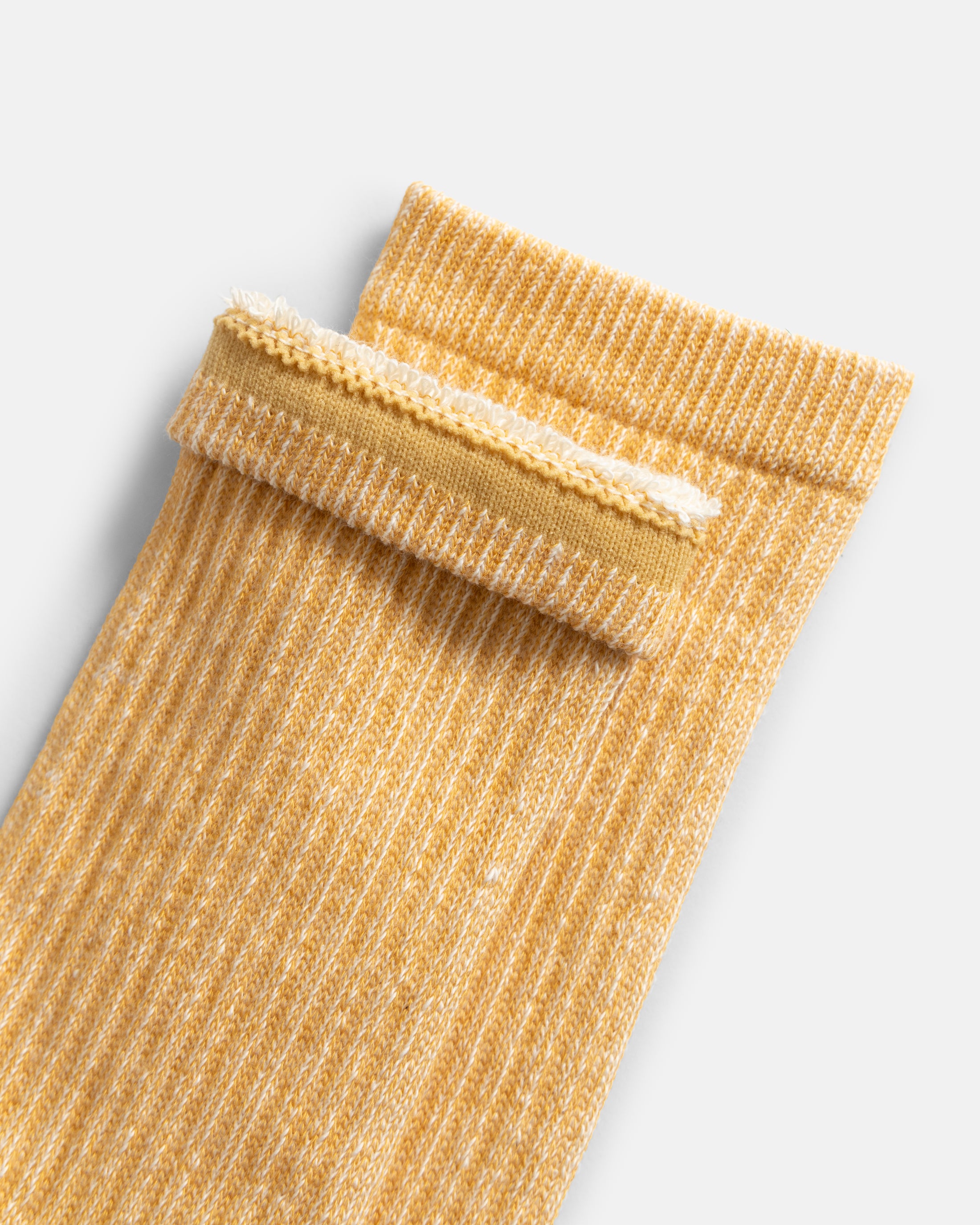 ROTOTO DOUBLE FACE MINI CREW SOCKS ”ORGANIC COTTON” - YELLOW