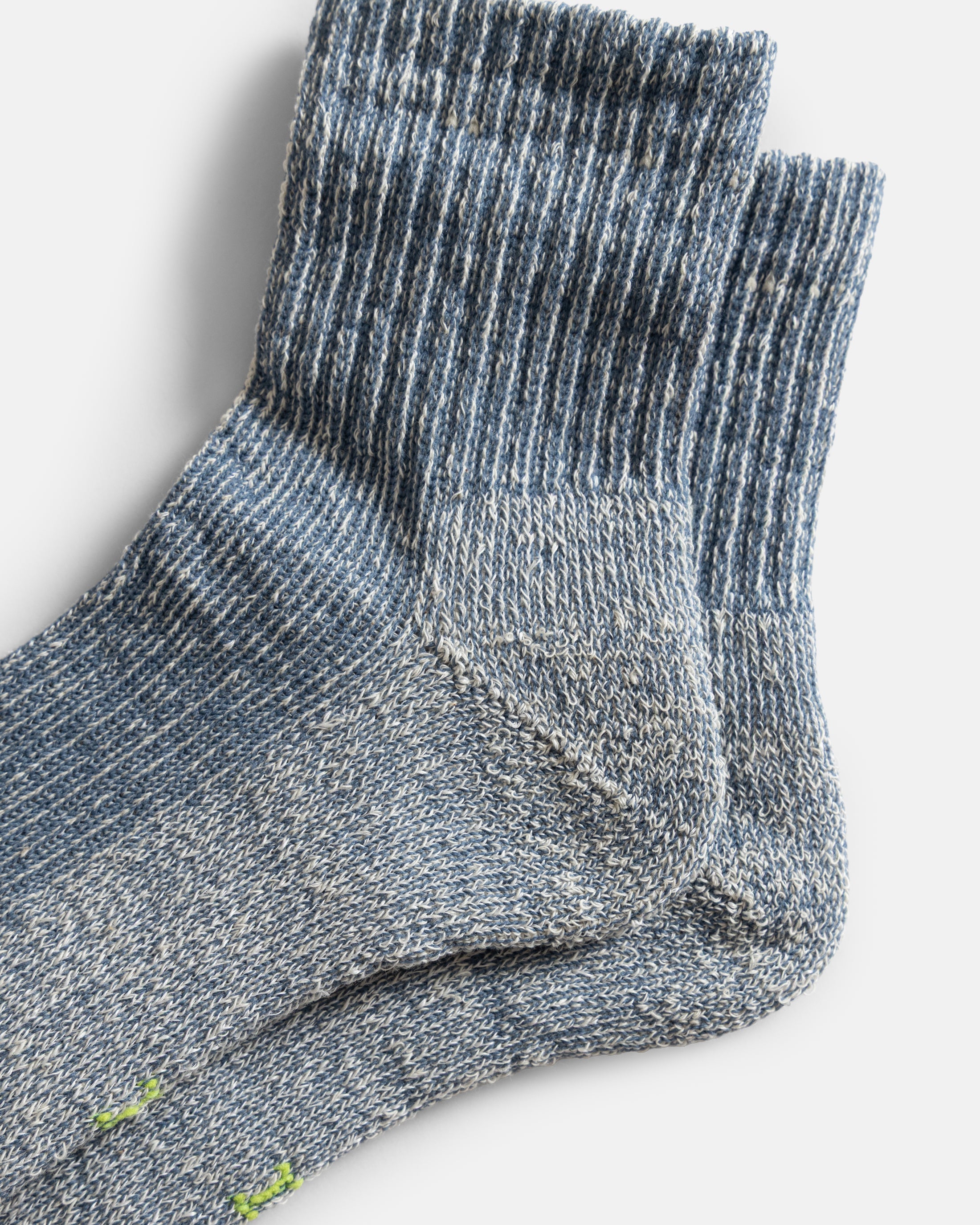 ROTOTO HEMP/ORGANIC COTTON PILE ANKLE SOCKS - BLUE