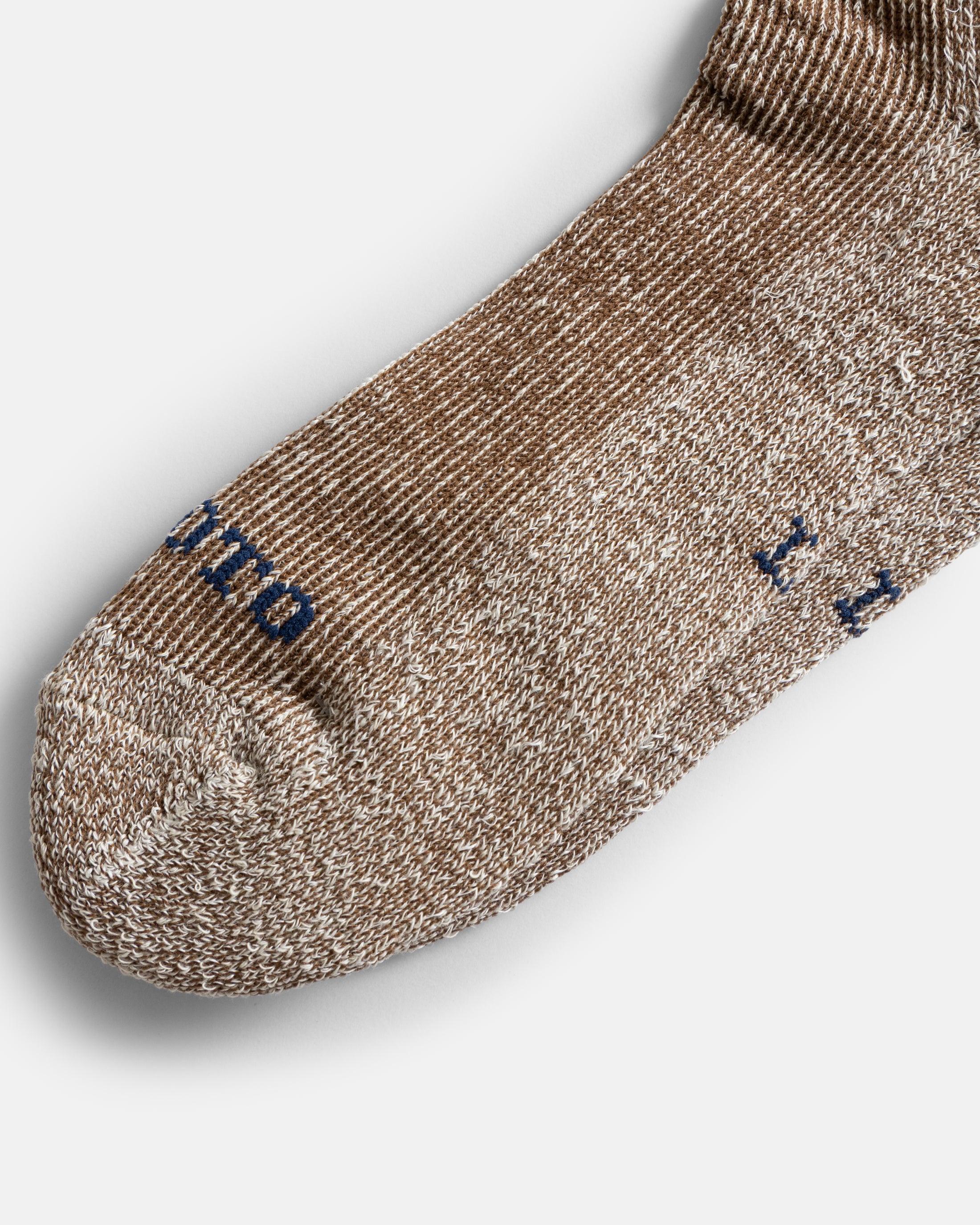 ROTOTO HEMP/ORGANIC COTTON PILE ANKLE SOCKS - BROWN