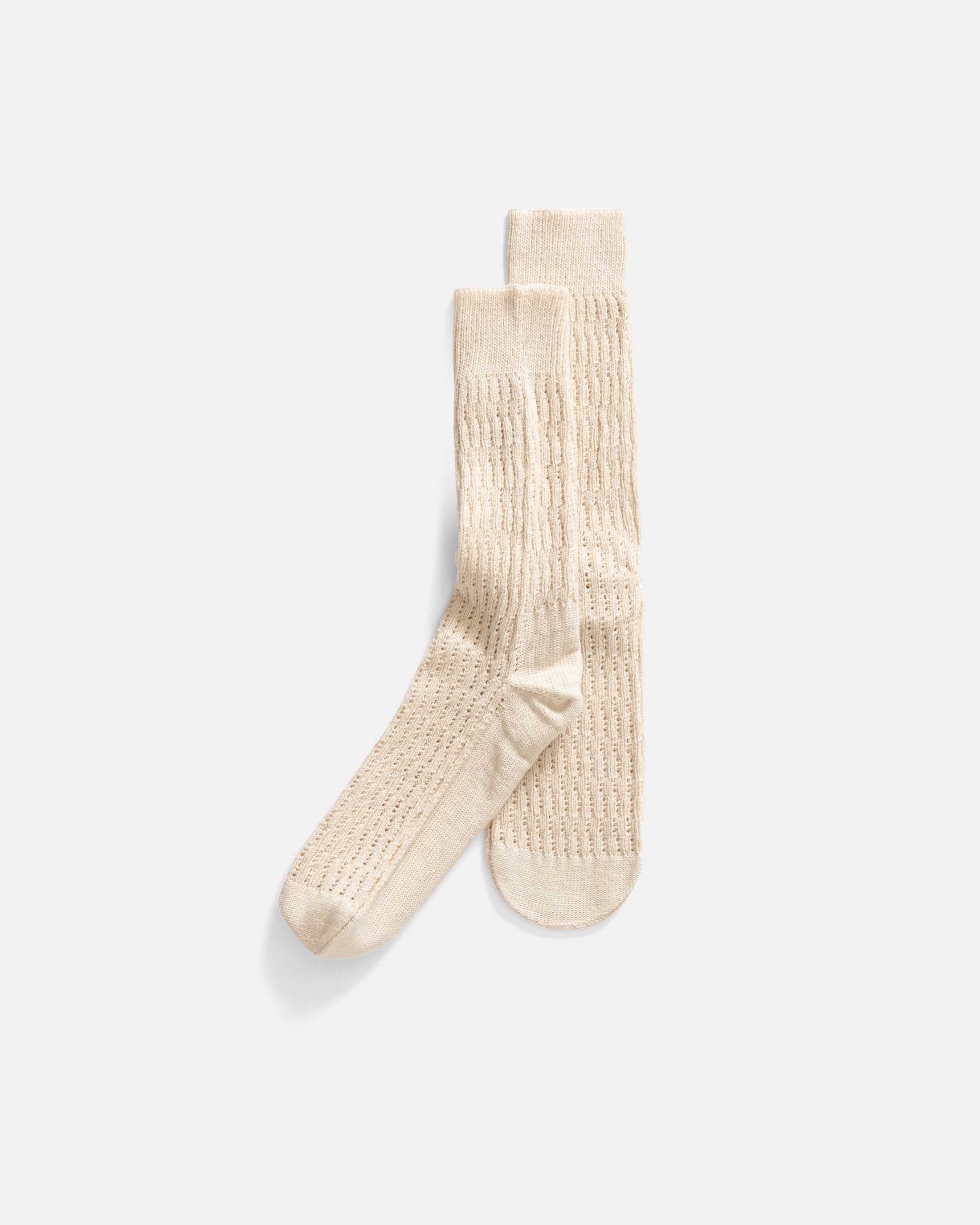 ROTOTO FOLK CROCHET SOCKS - ECRU