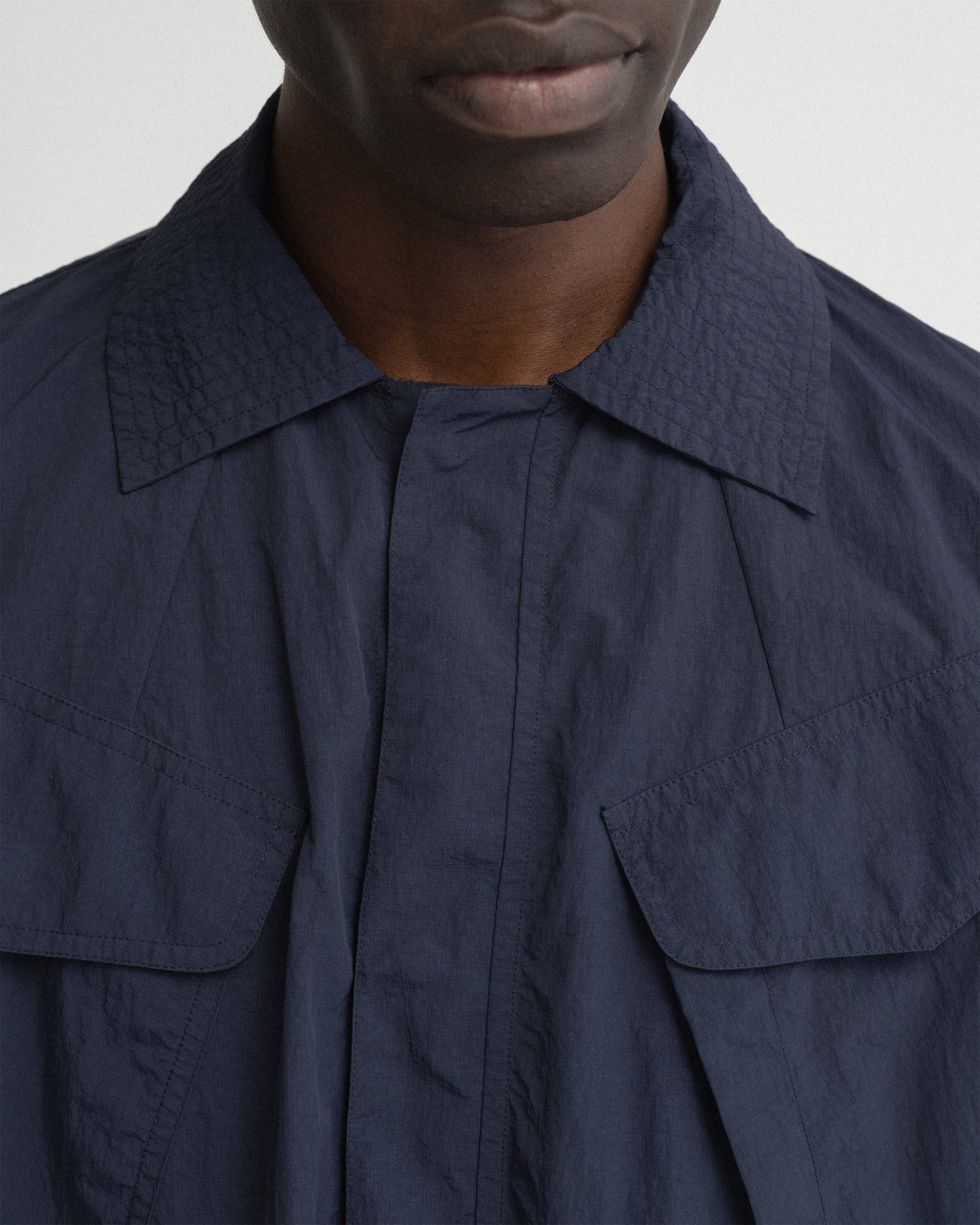 SURPLUS COMBAT SMOCK - NAVY FEATHERWEIGHT MICRO RIPSTOP NYLON