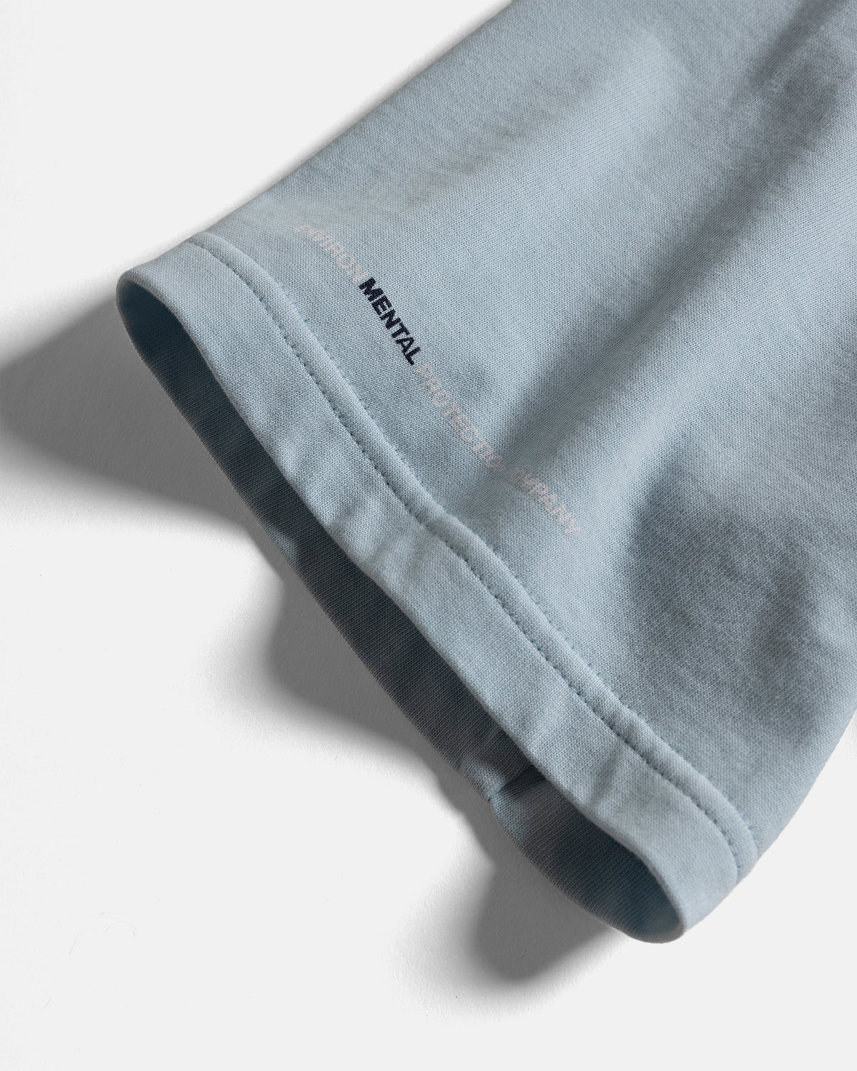 A# HAND BLOCK PRINTED RAE ALY TEE - BARELY NATURAL INDIGO / WHITE / GOLDENROD 7.75 oz. ALL SEASON COTTON JERSEY
