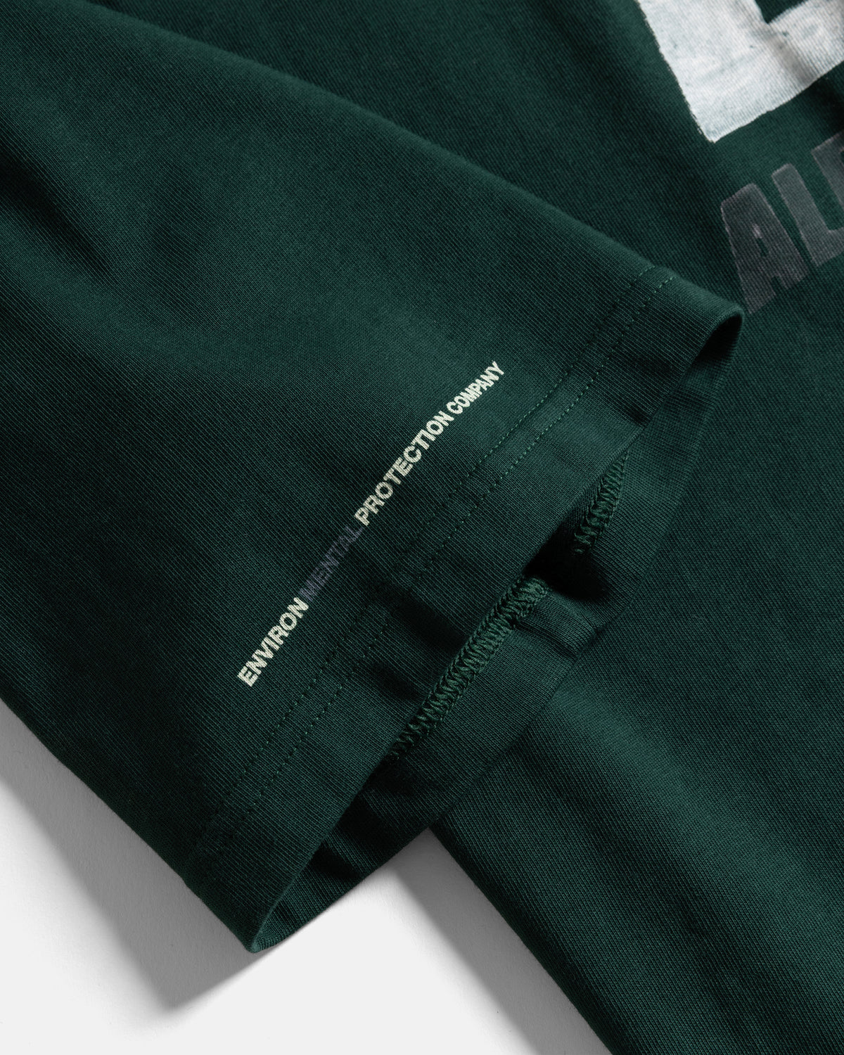 A# HAND BLOCK PRINTED RAE ALY TEE - MIRKWOOD / WHITE / SILVER 7.75 oz. ALL SEASON COTTON JERSEY