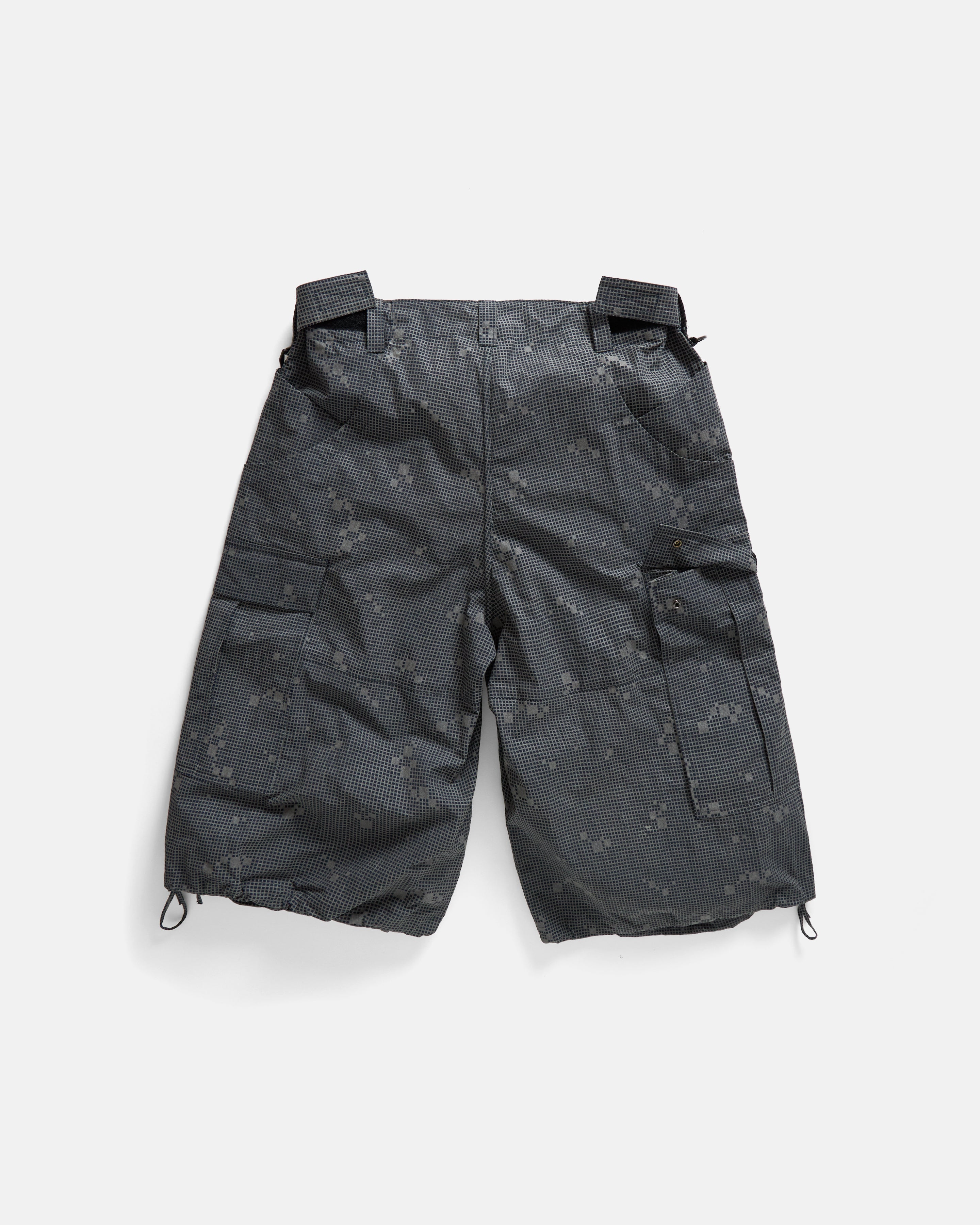 TAC CARGO SHORT - NAVY / 3M REFLECTIVE SILVER HAND SCREENED NYLON