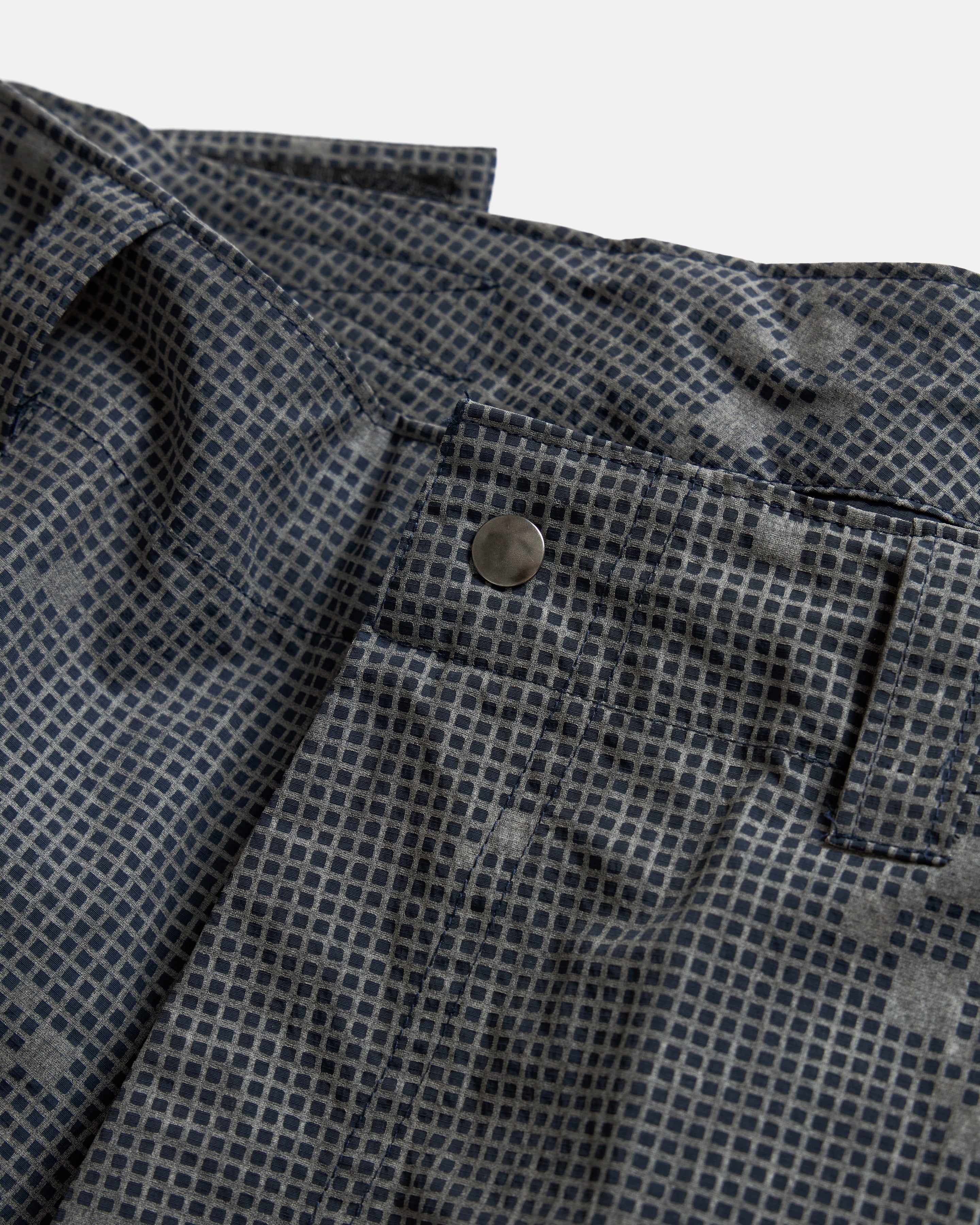 TAC CARGO SHORT - NAVY / 3M REFLECTIVE SILVER HAND SCREENED NYLON