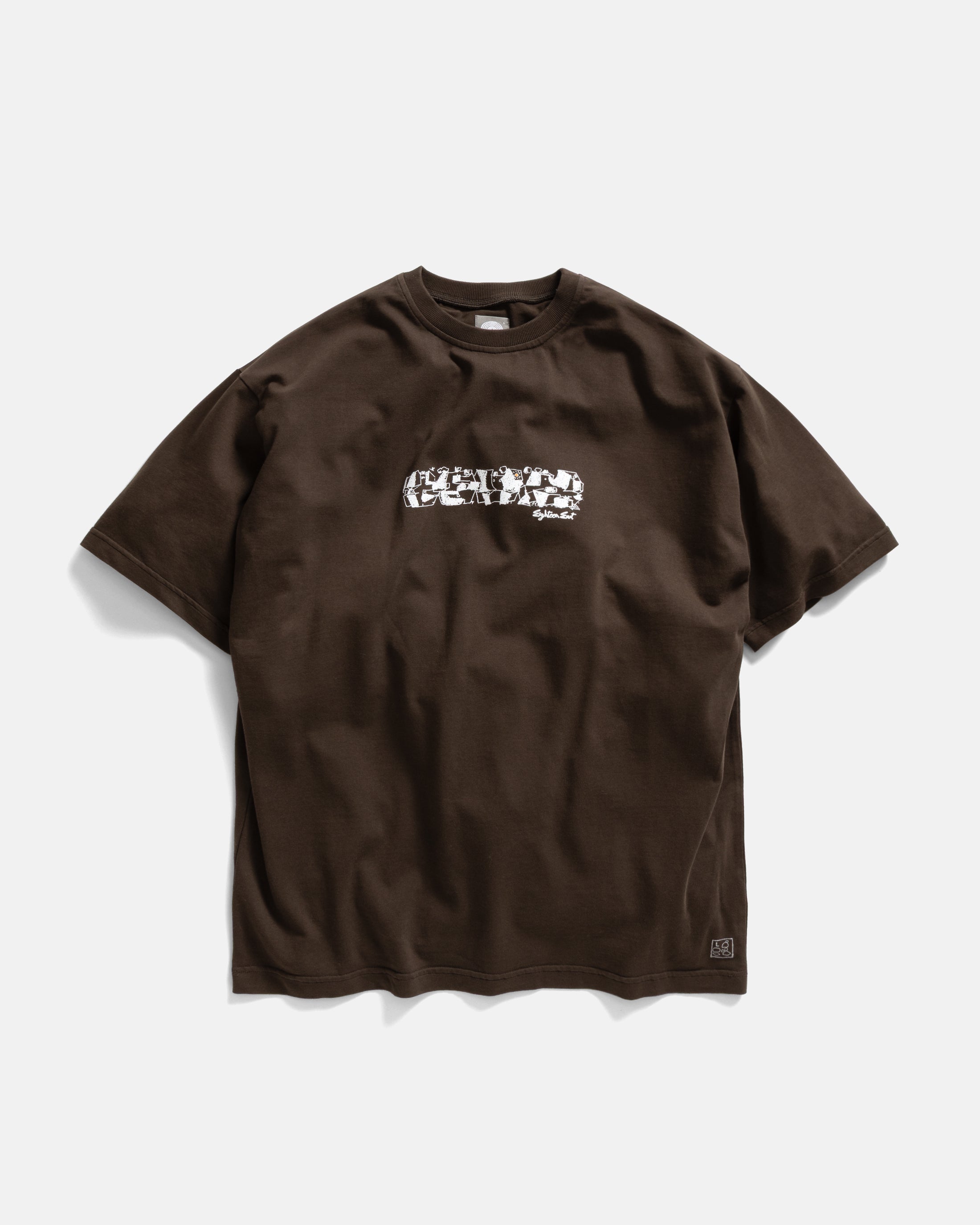 GRAFFITO ALY TEE - FONDENTE HAND SCREENED 7.75 oz. ALL SEASON COTTON JERSEY