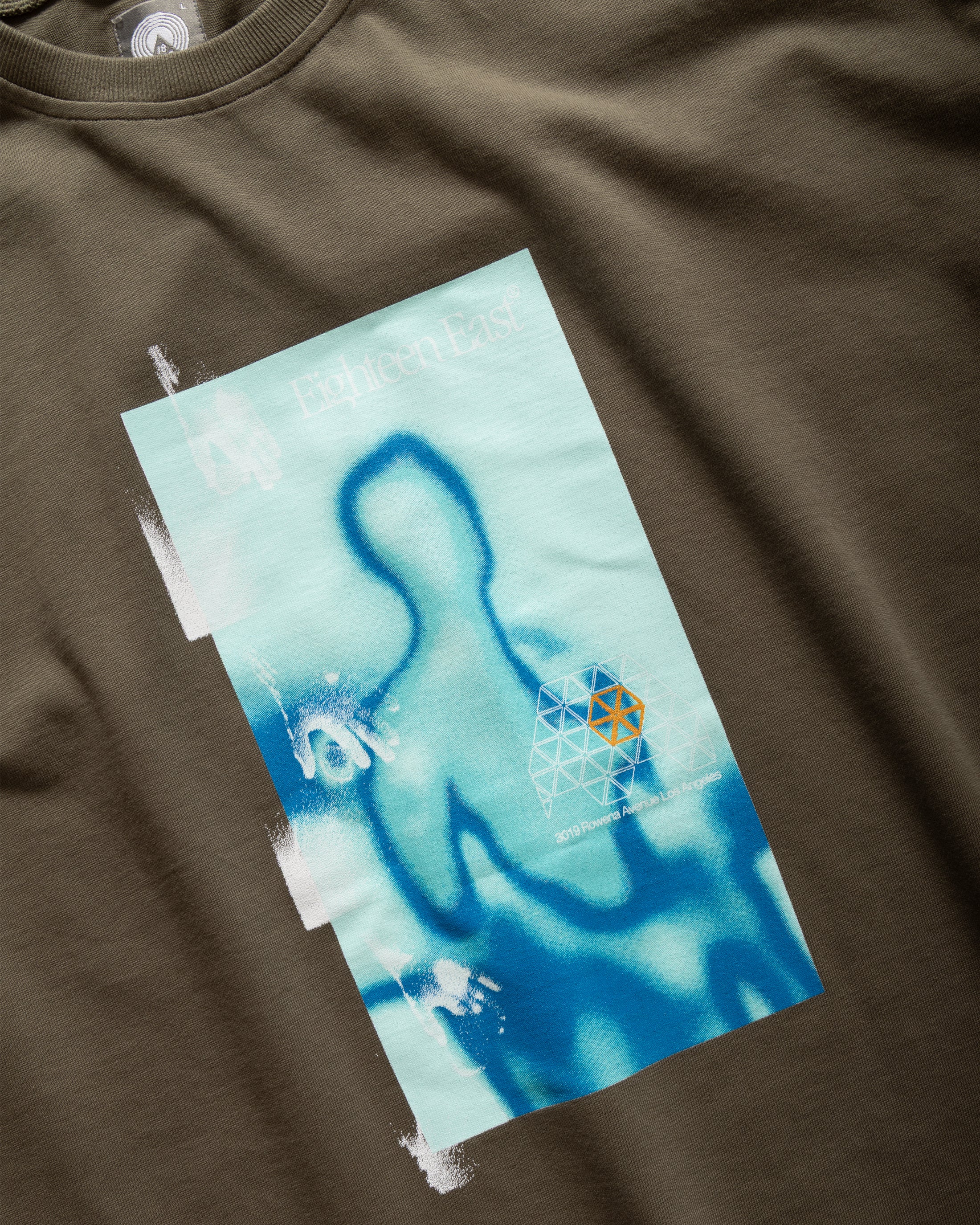 BOBBY DIGITAL ALY TEE - O.D. GREEN HAND SCREENED 7.75 oz. ALL SEASON COTTON JERSEY