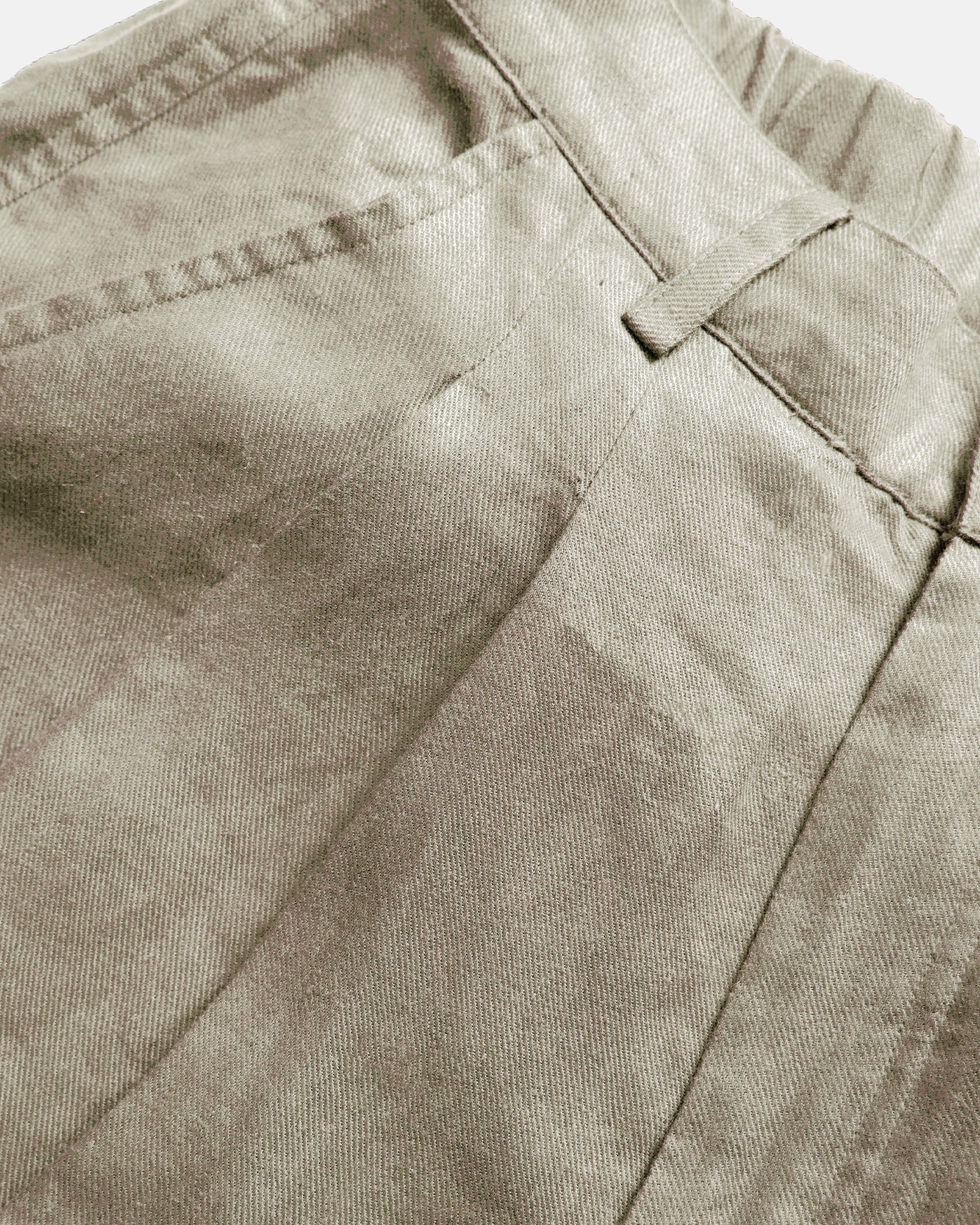 TINO DOUBLE PLEATED WIDE EASY PANT - DUNE LINEN TWILL