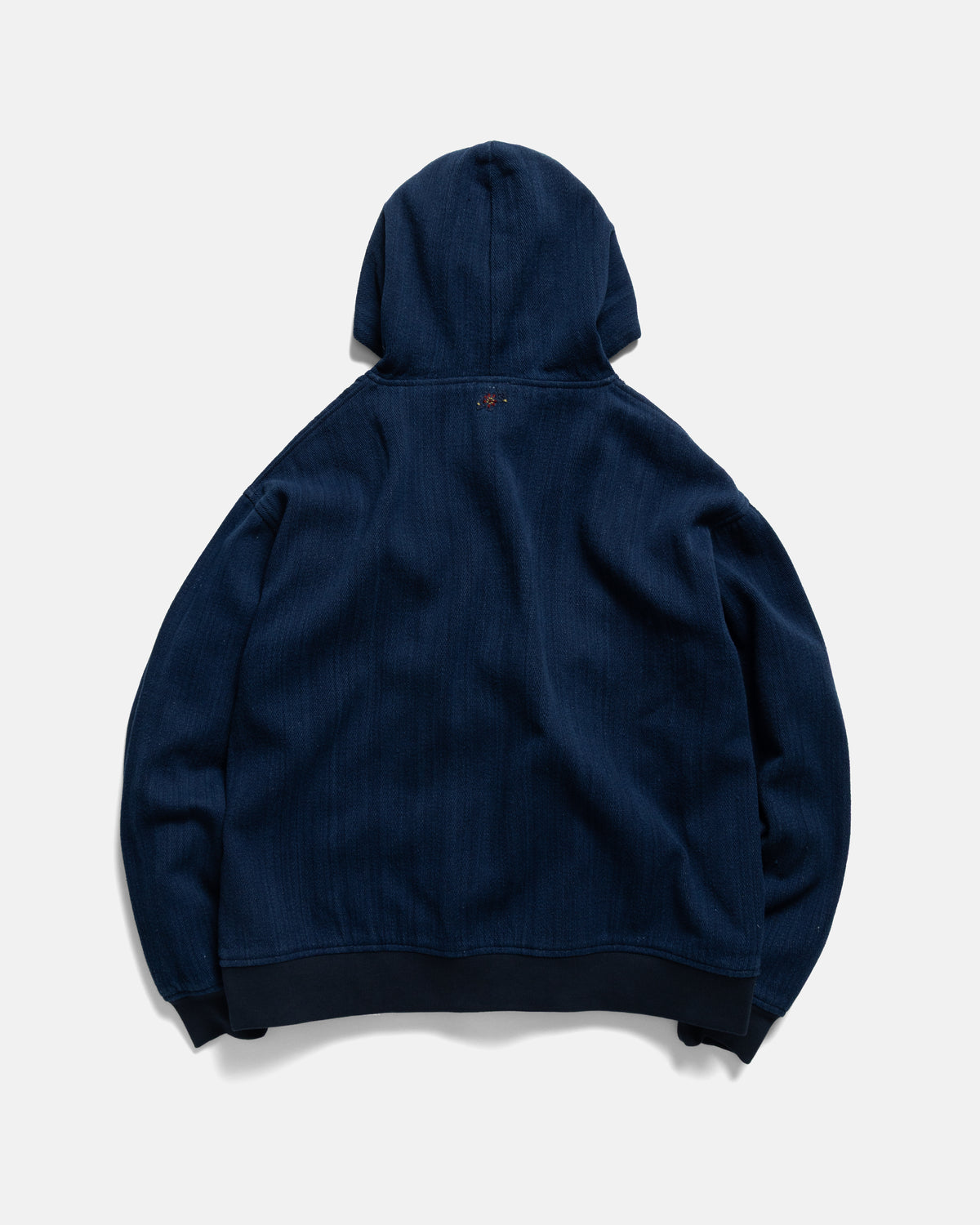 TOLMIE HOODED WORK JACKET - NATURAL INDIGO DYED HANDWOVEN COTTON DENIM TWILL