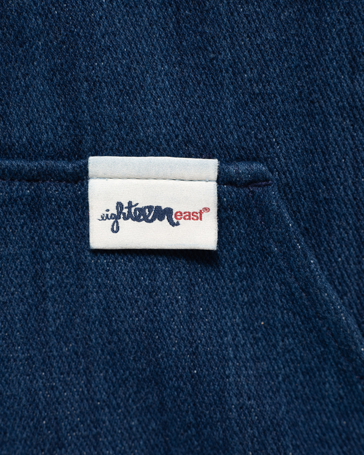 TOLMIE HOODED WORK JACKET - NATURAL INDIGO DYED HANDWOVEN COTTON DENIM TWILL